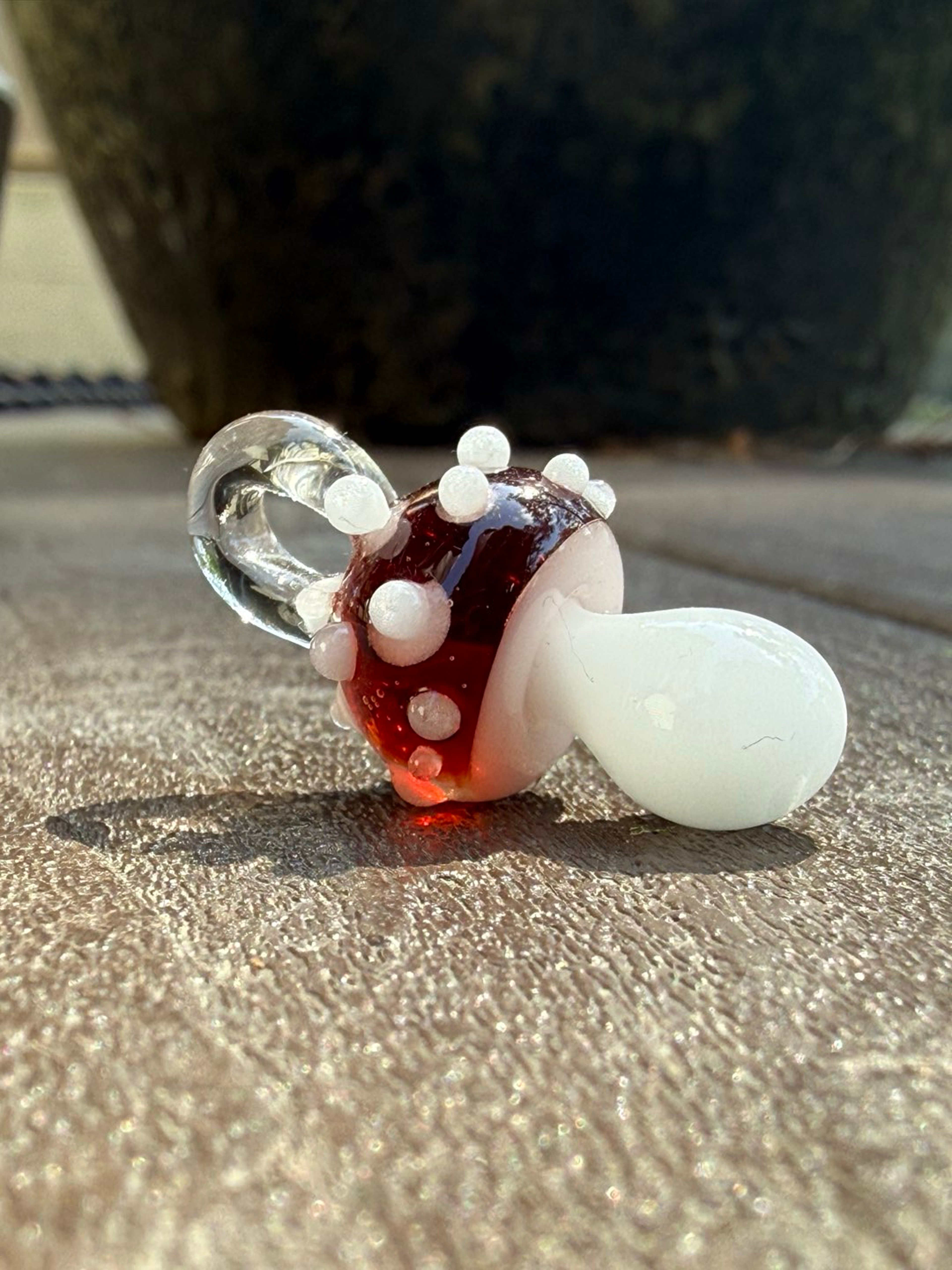 Cherry Red Mushroom Pendant image 0