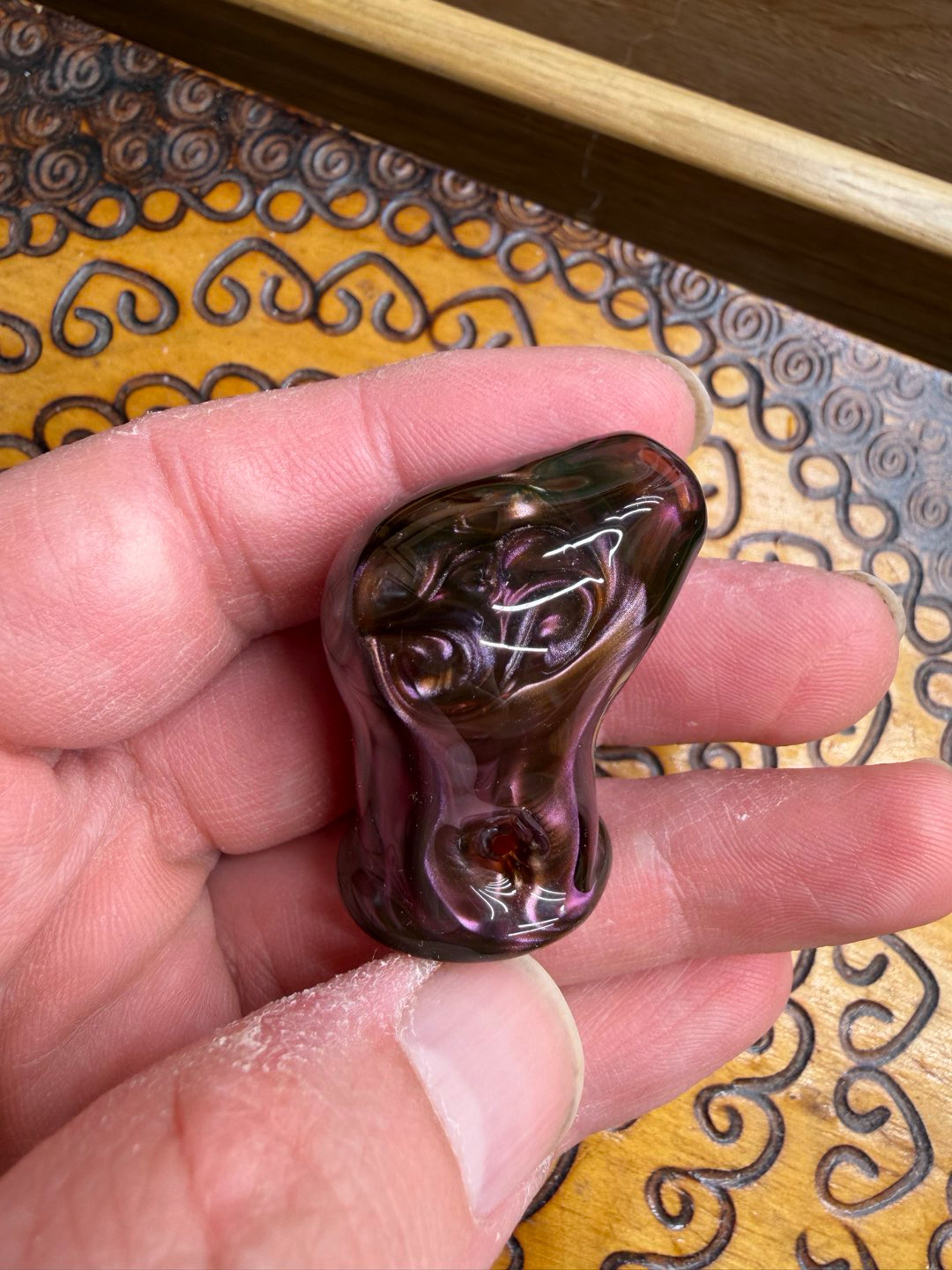 Puffco proxy core gold amethyst over electrum birdseye pattern duckbill mouthpiece image 0