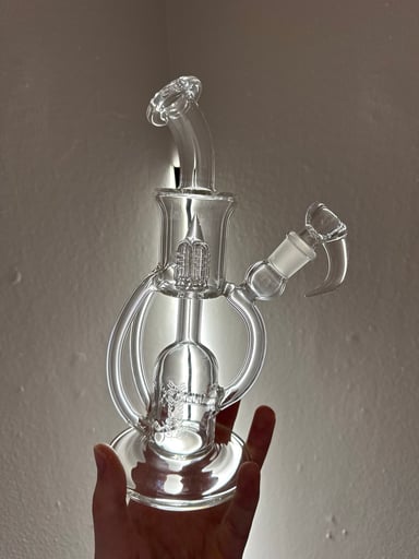 Preview pic of Sovereignty Glass Clear Dual Drain Mini Hornet 14mm With Case