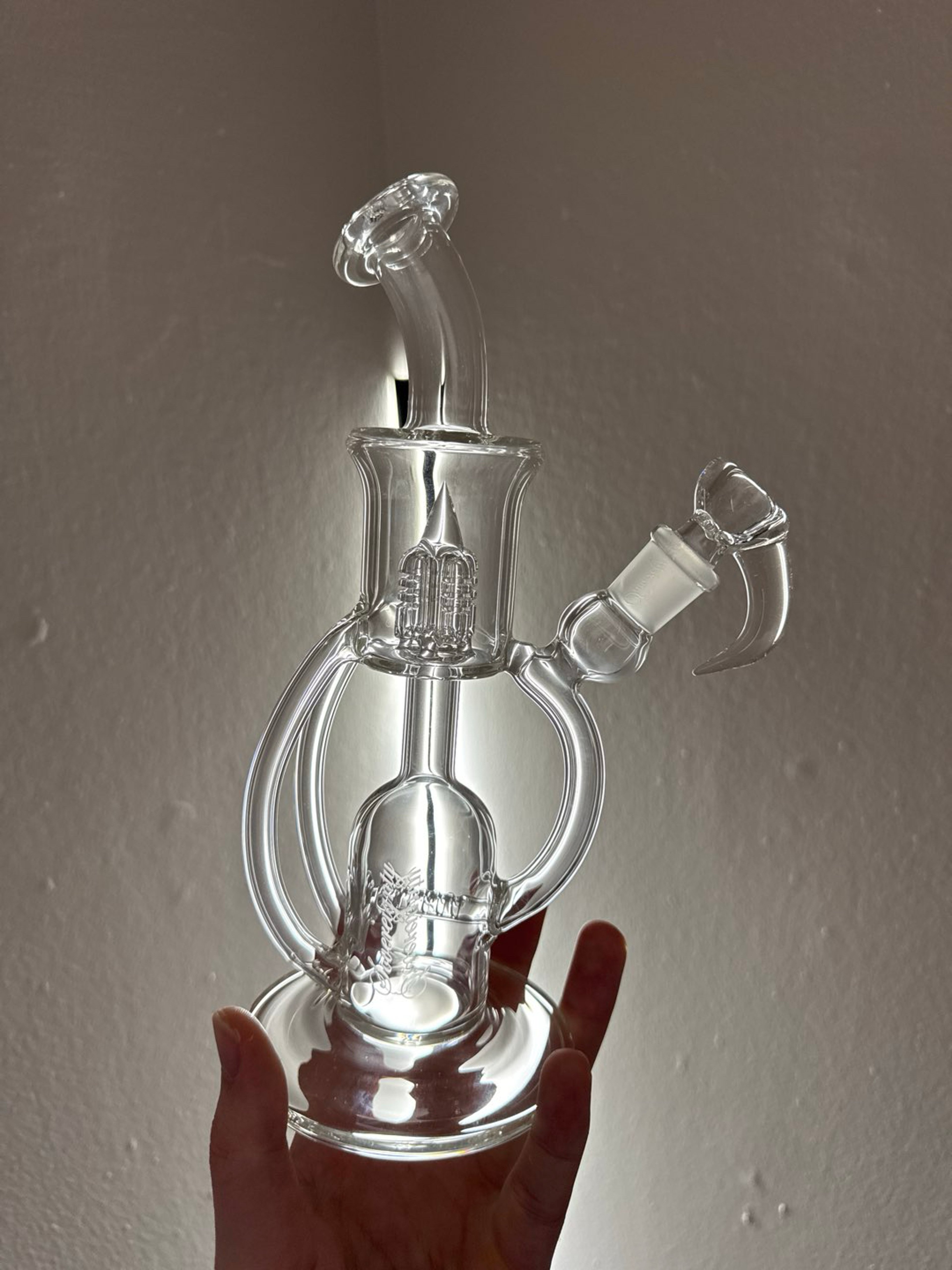 Preview pic of Sovereignty Glass Clear Dual Drain Mini Hornet 14mm With Case