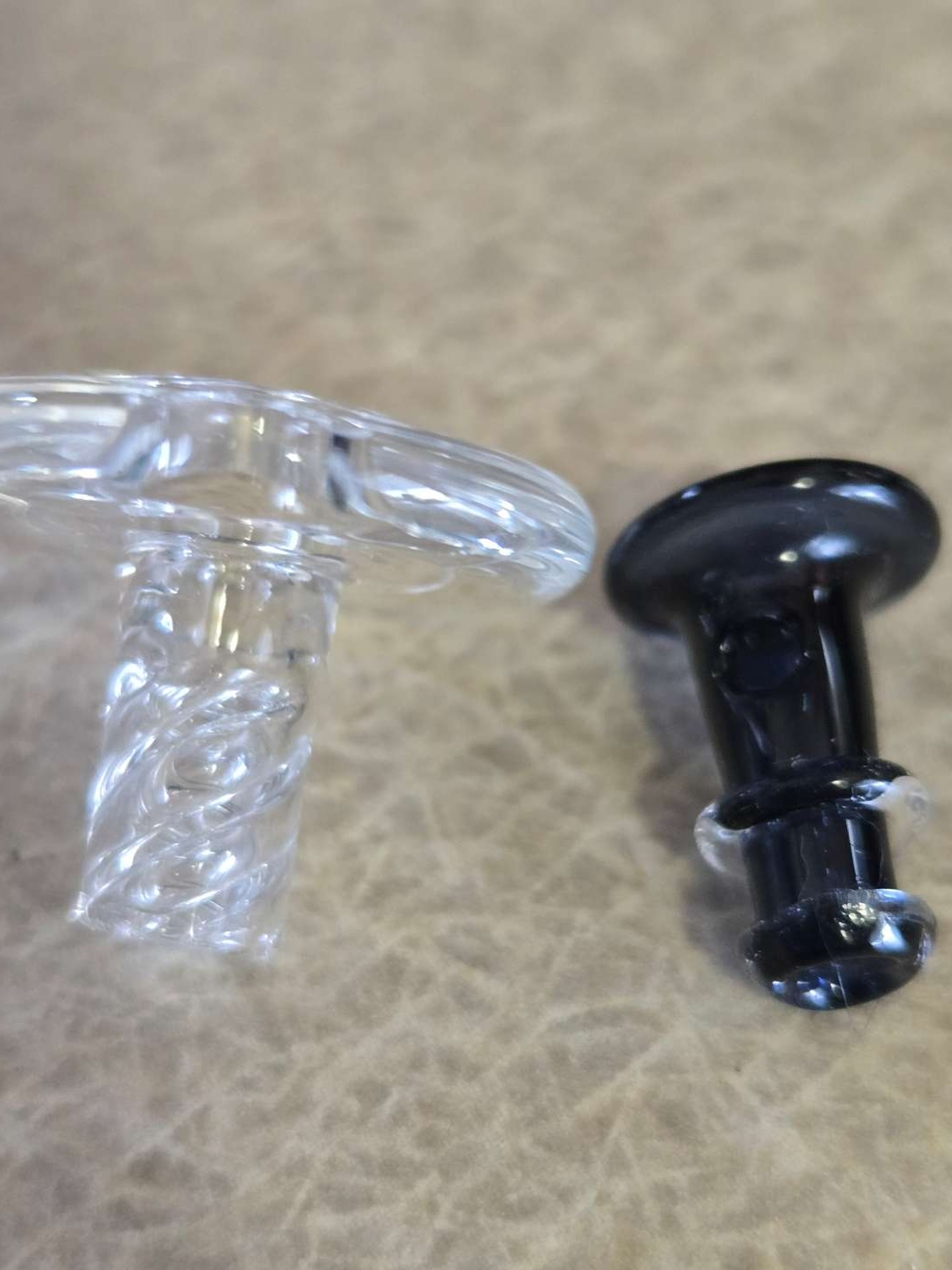 Preview pic of Bradley Miller spinner cap and Empire glassworks joystick cap PEAK proxy