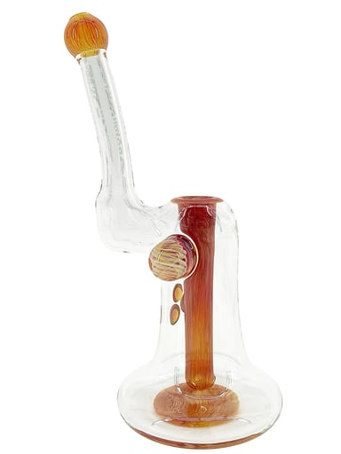 Preview pic of Phase Glass 10mm Dewar Bub w/ Fume Cab & Trans Orange Accents