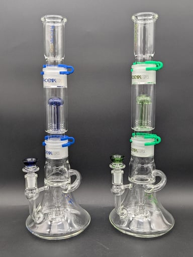 Preview pic of PHOENIX 16" STACKABLE DUAL PERC RECYCLER BONG