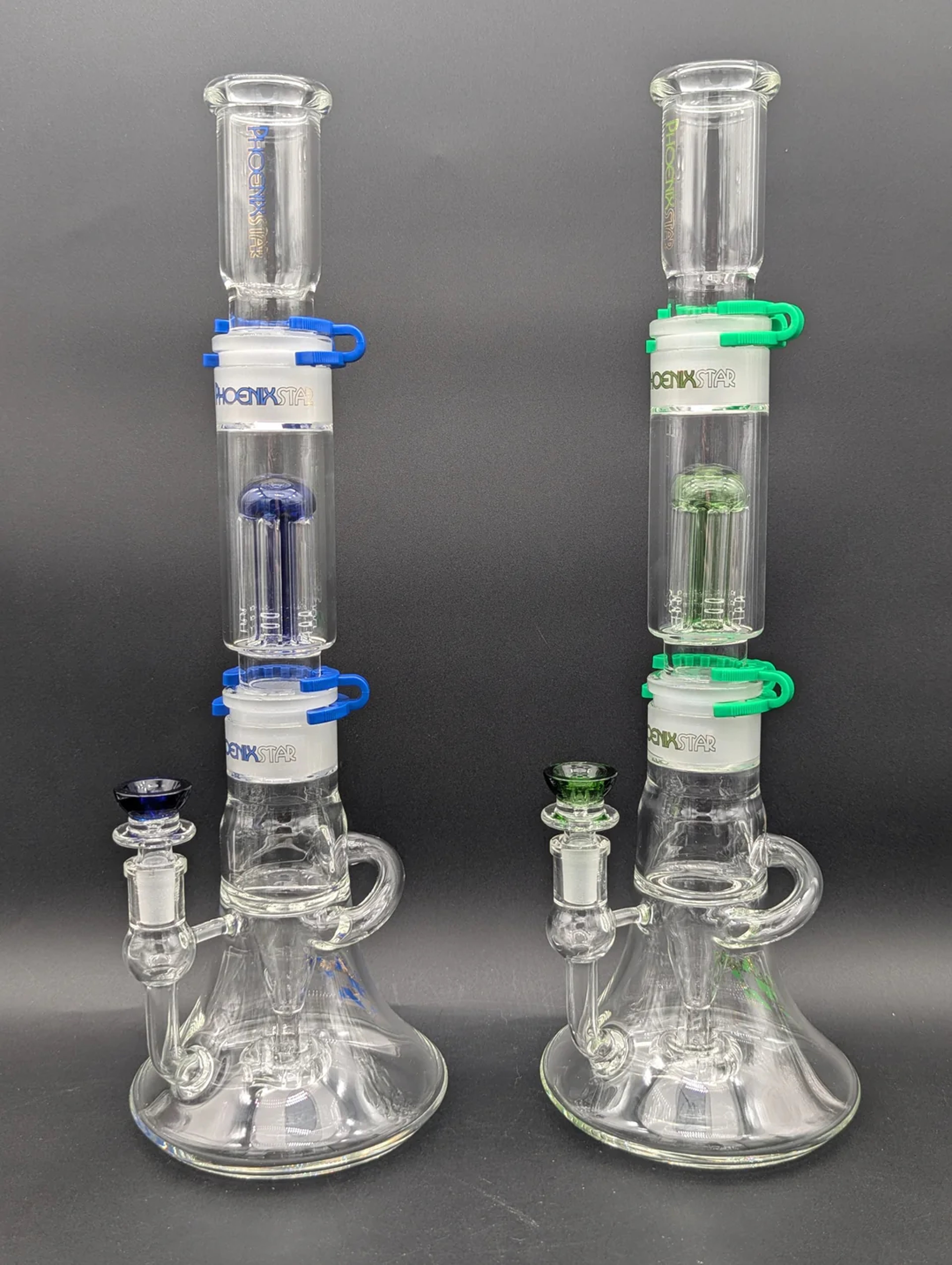 PHOENIX 16" STACKABLE DUAL PERC RECYCLER BONG image 0