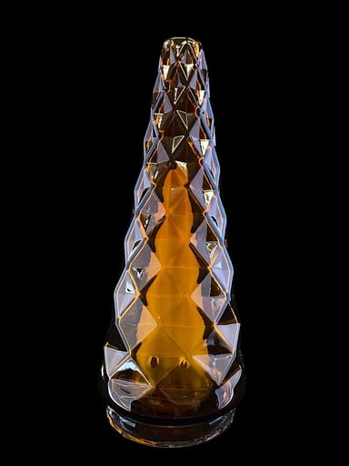 Preview pic of Geometric Amber Cone Attachment for Puffco Peak