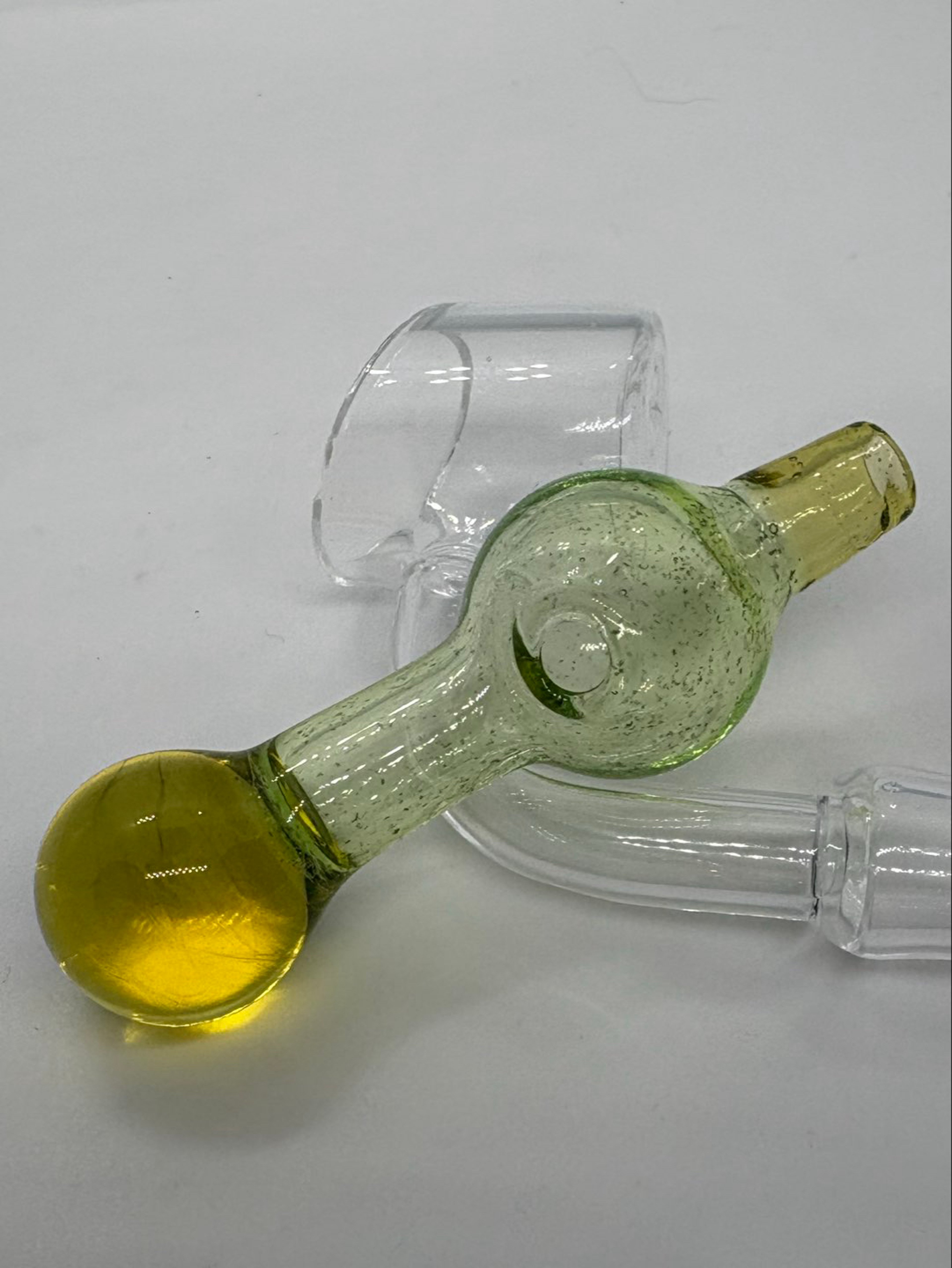 Yellow and Green Handblown Bubble Cap image 0