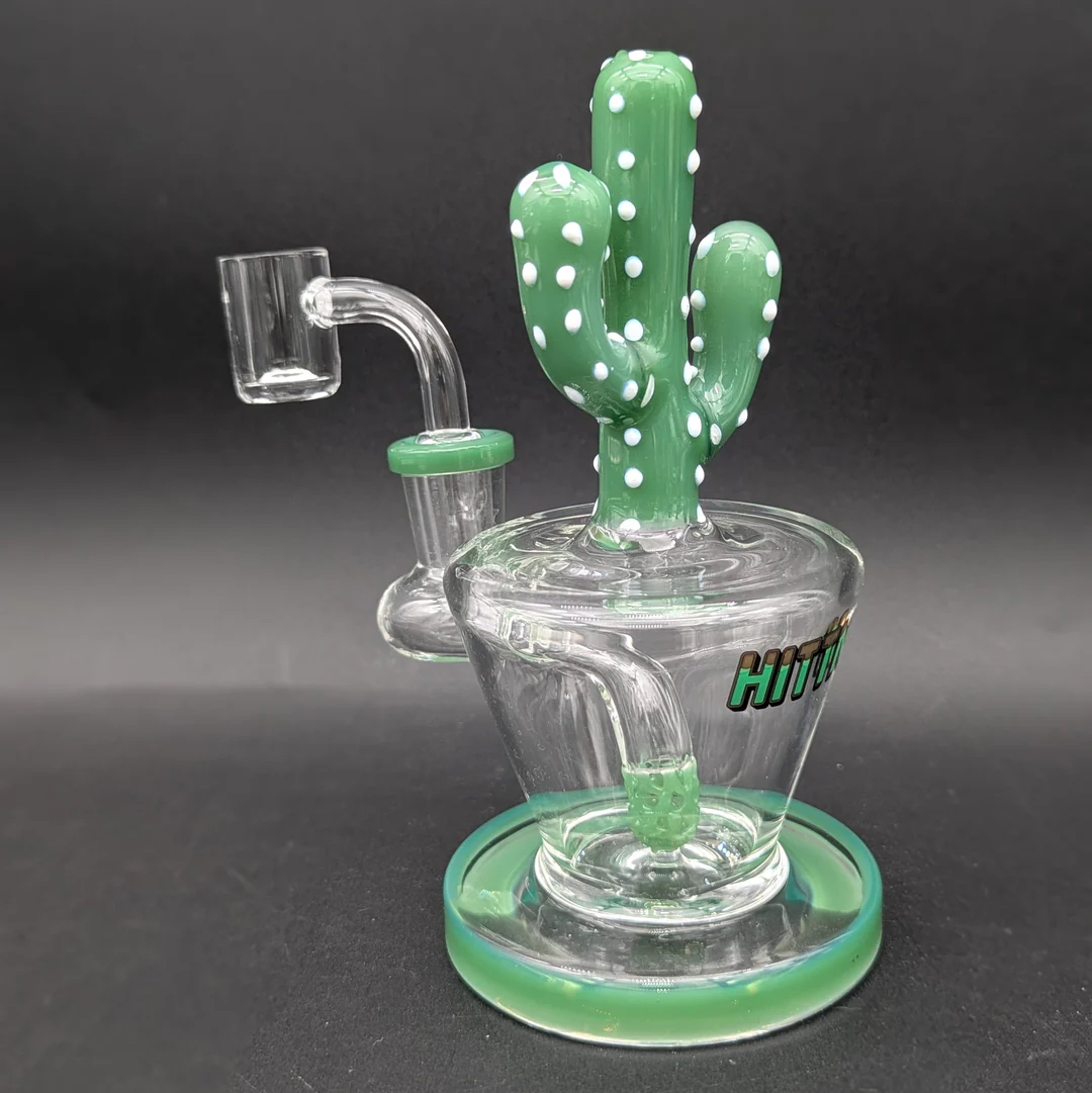 HITTIN GLASS 6" CACTUS DAB RIG image 0
