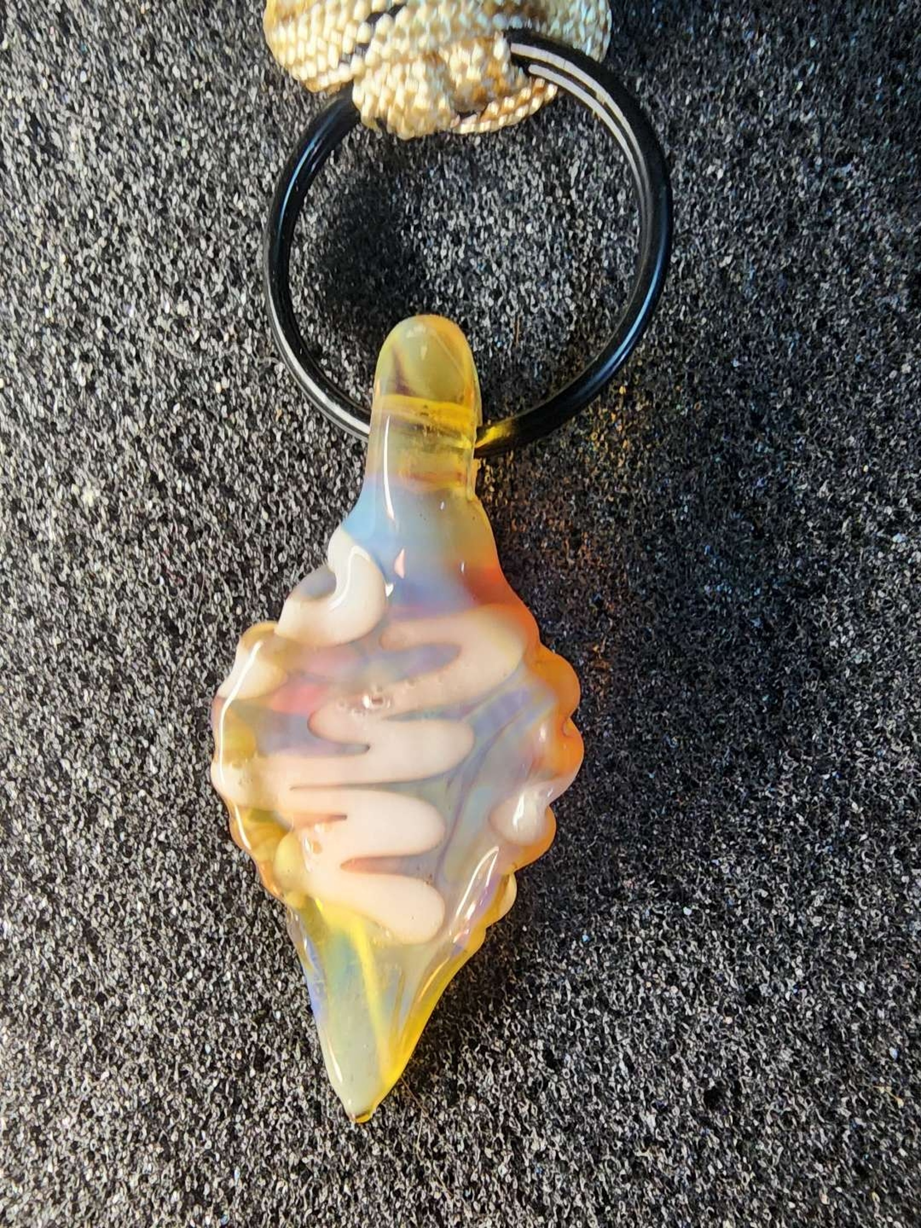 Keychain with glass attachment image 0