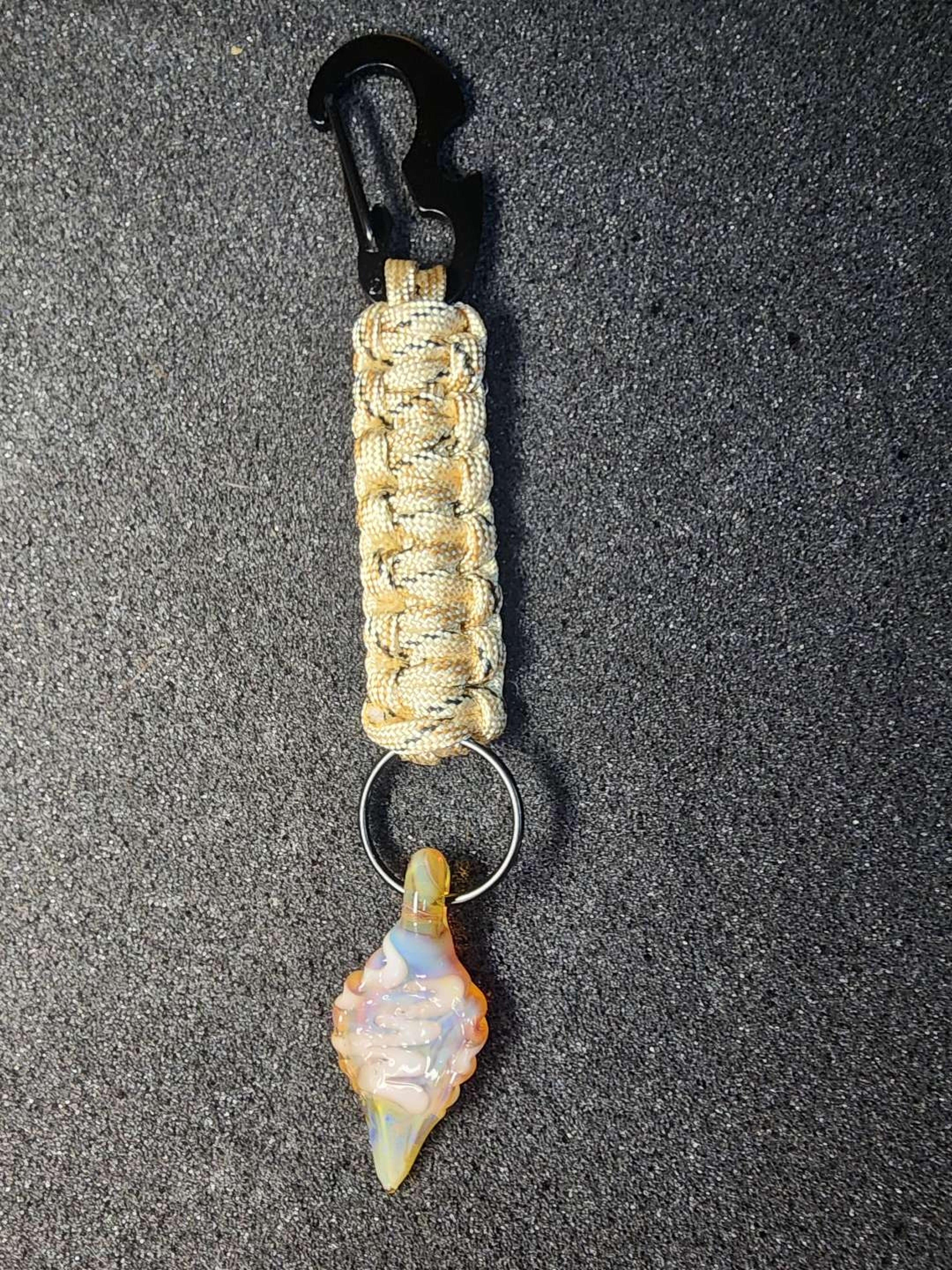 Keychain with glass attachment image 0