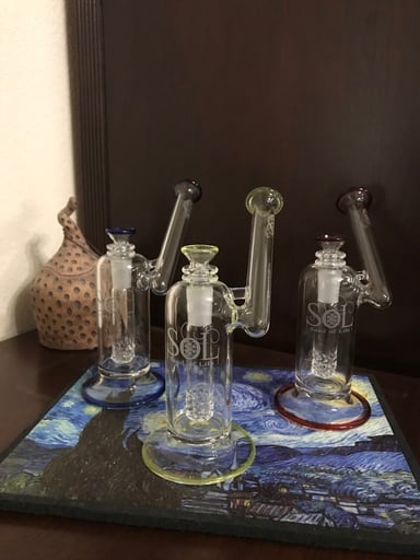 Preview pic of SOL gridded Lace Perc bubblers
