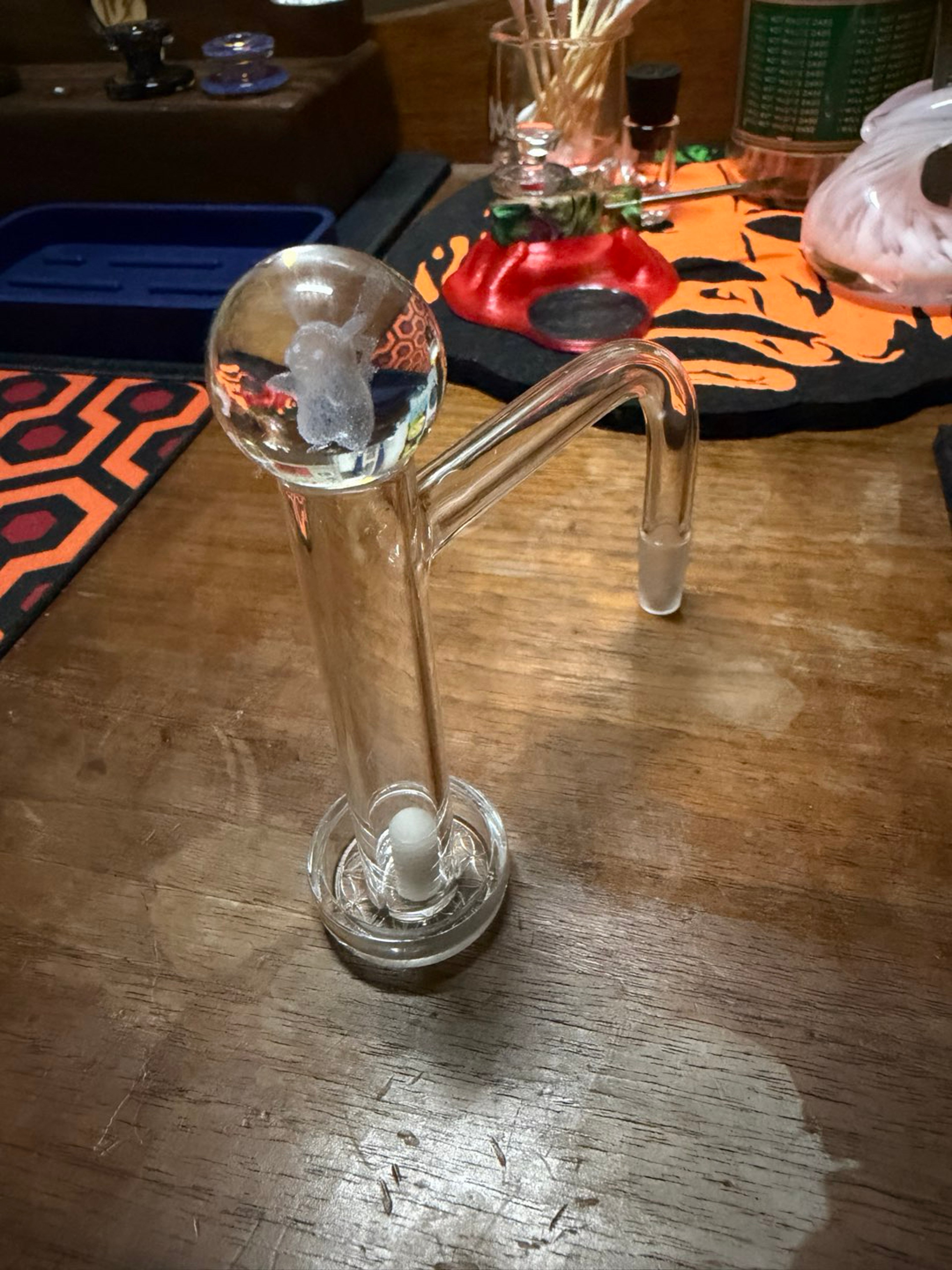 Preview pic of See Description!!! DCS 10mm 90 Degree Control Tower with Pikachu Marble and Opaque Quartz Pillar