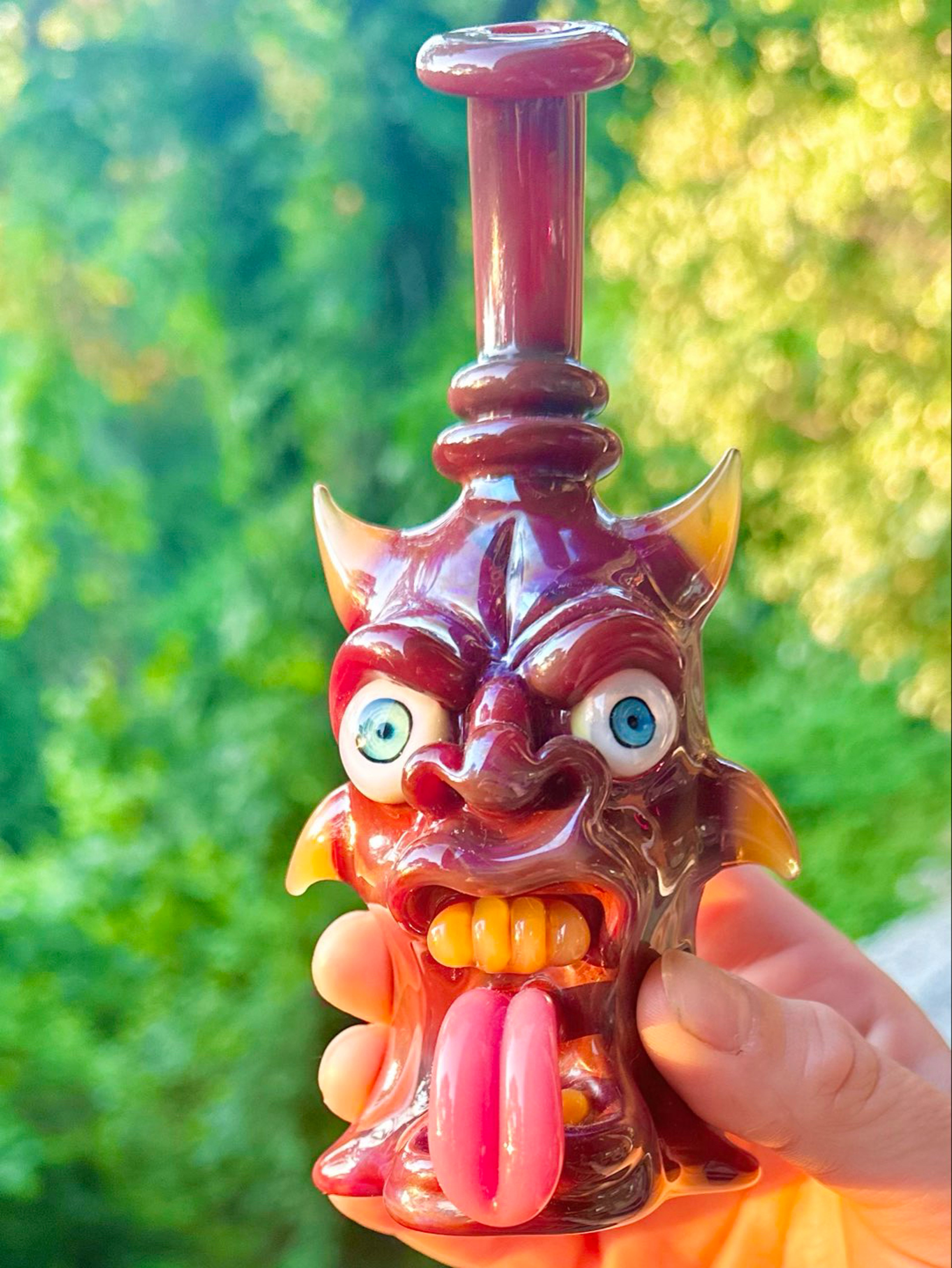 Kaleb Folck Glass Monster Face Dab Rig *Brand New* image 0