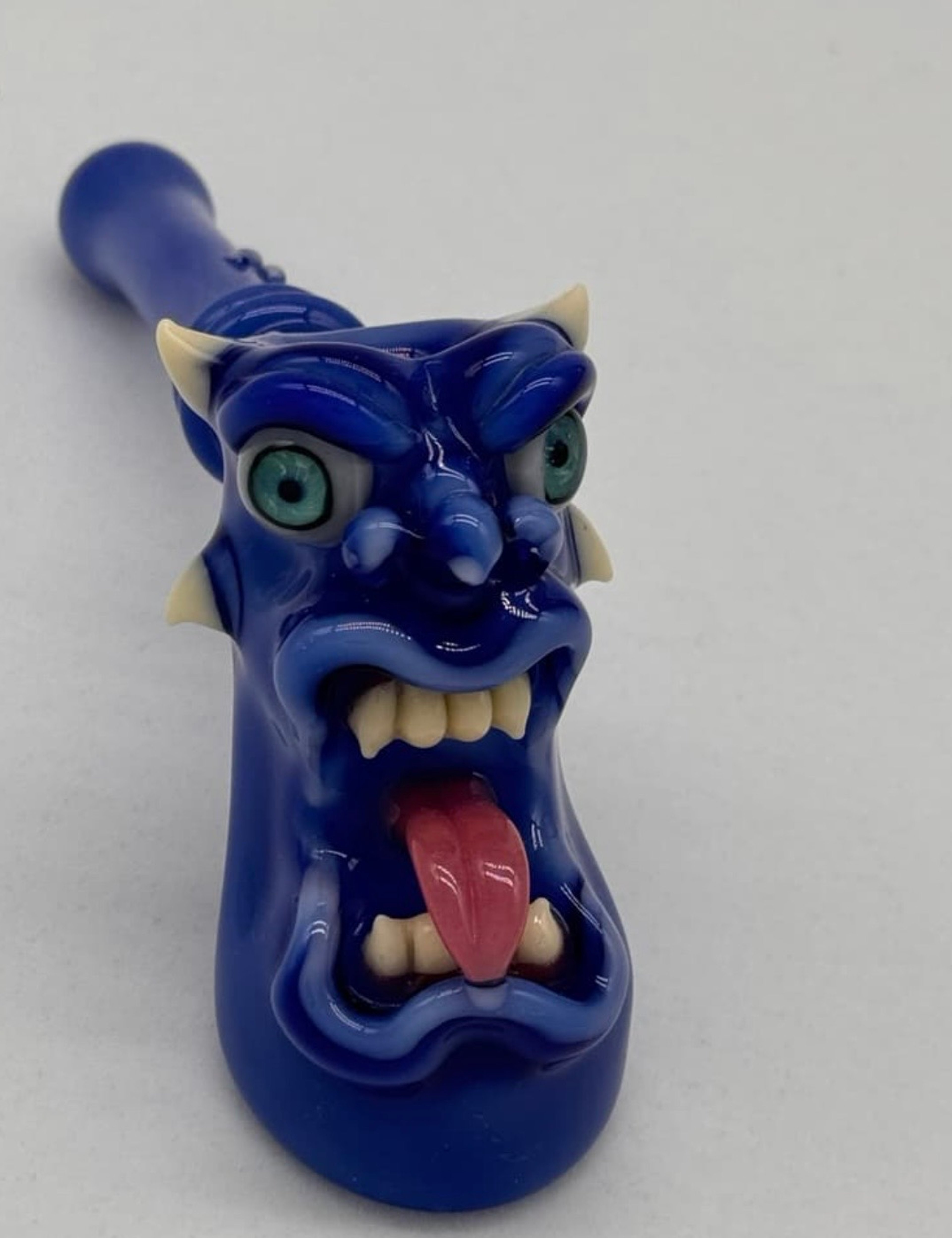 Kaleb Folck Open Mouth Blue Face hammer pipe *Brand New* image 0