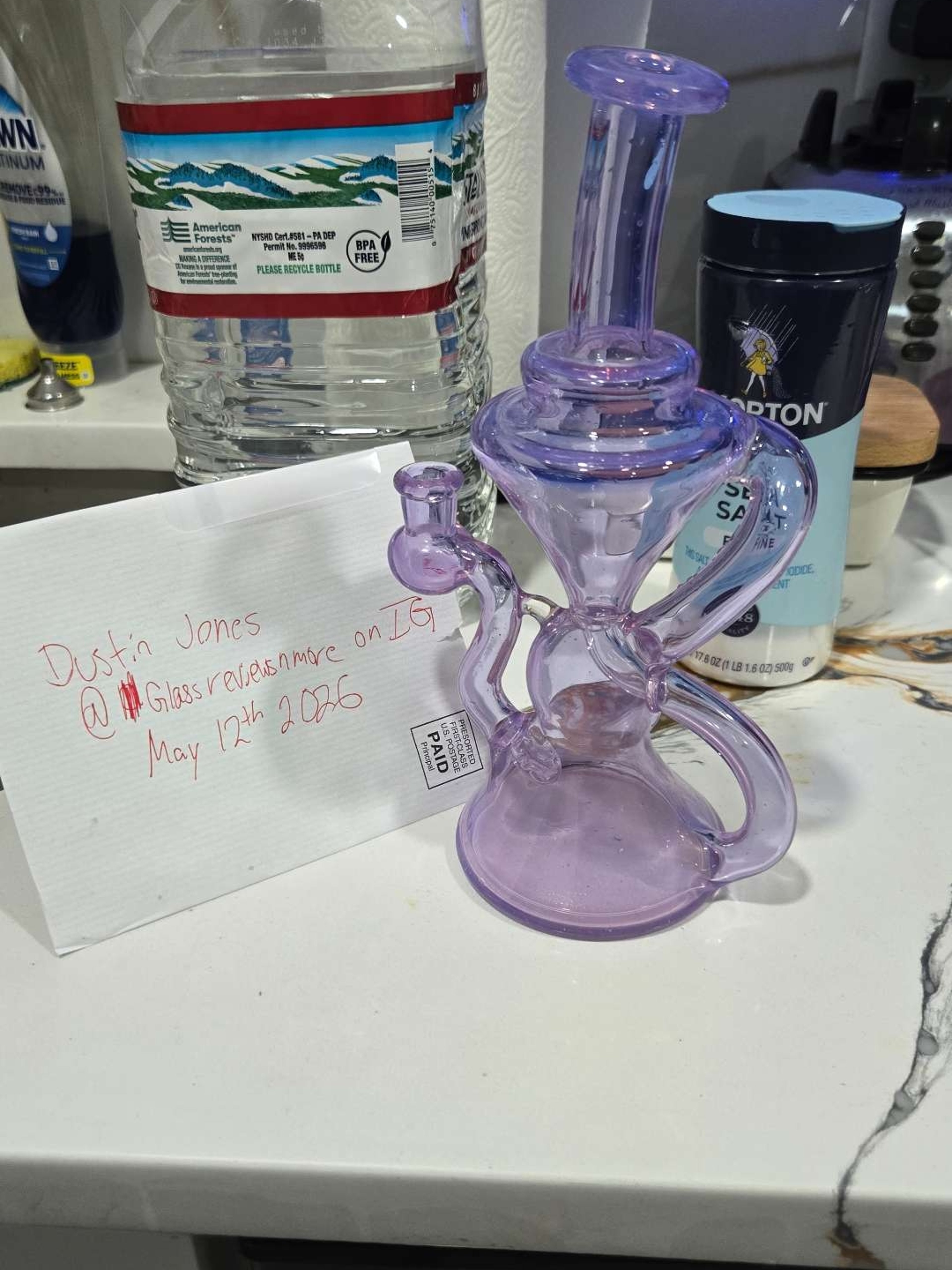 Preview pic of Neo Opal Klein Recycler by Blob Glass