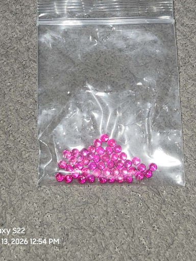 Preview pic of 40 - 3mm count ruby pearls