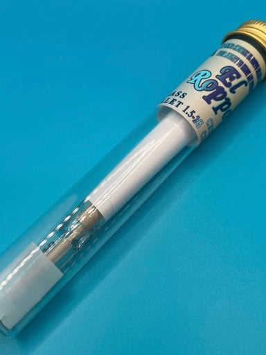 Preview pic of Crystal Clear Glass Bullet Hand Rolled Cone (Single)