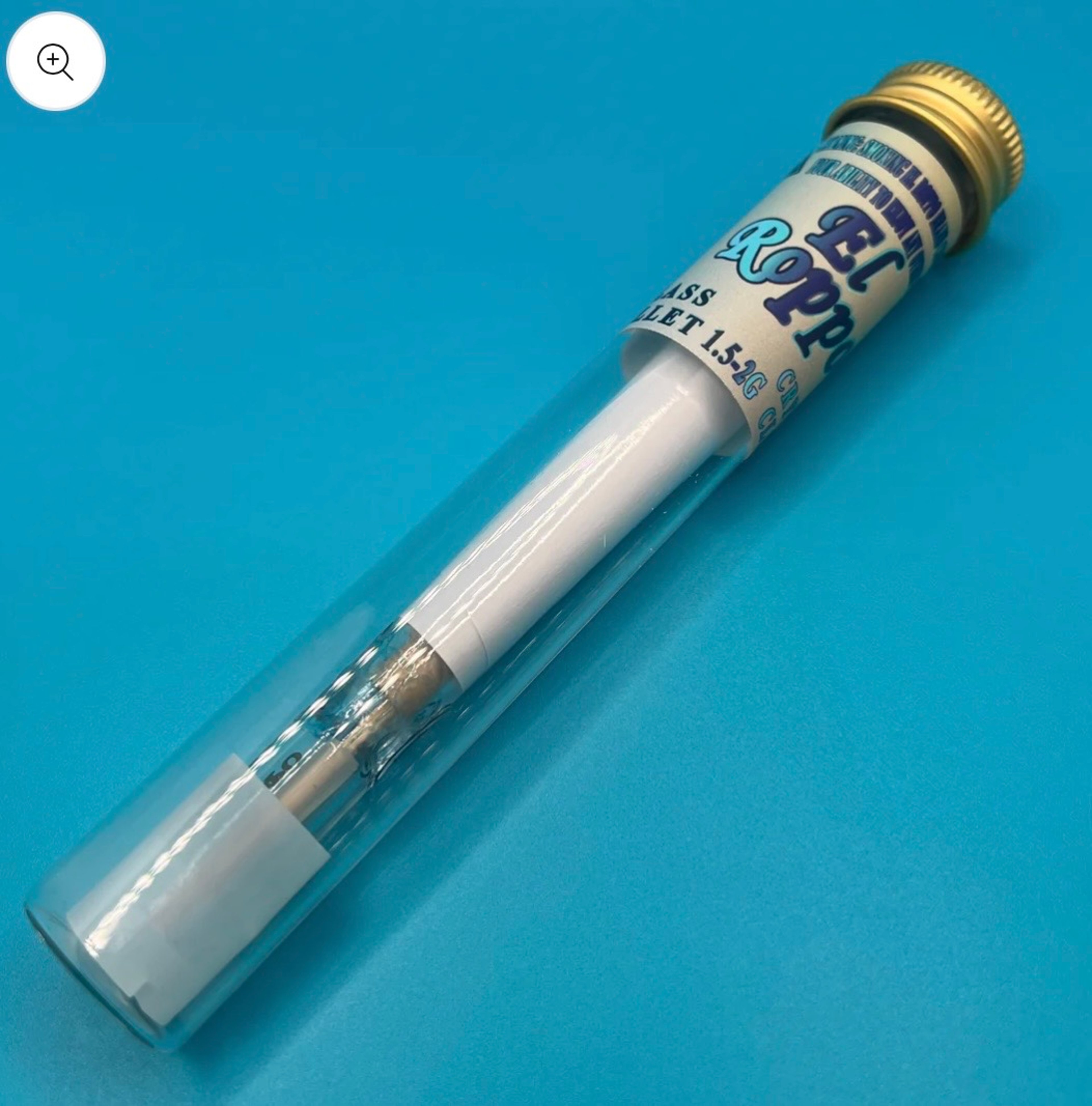 Preview pic of Crystal Clear Glass Bullet Hand Rolled Cone (Single)