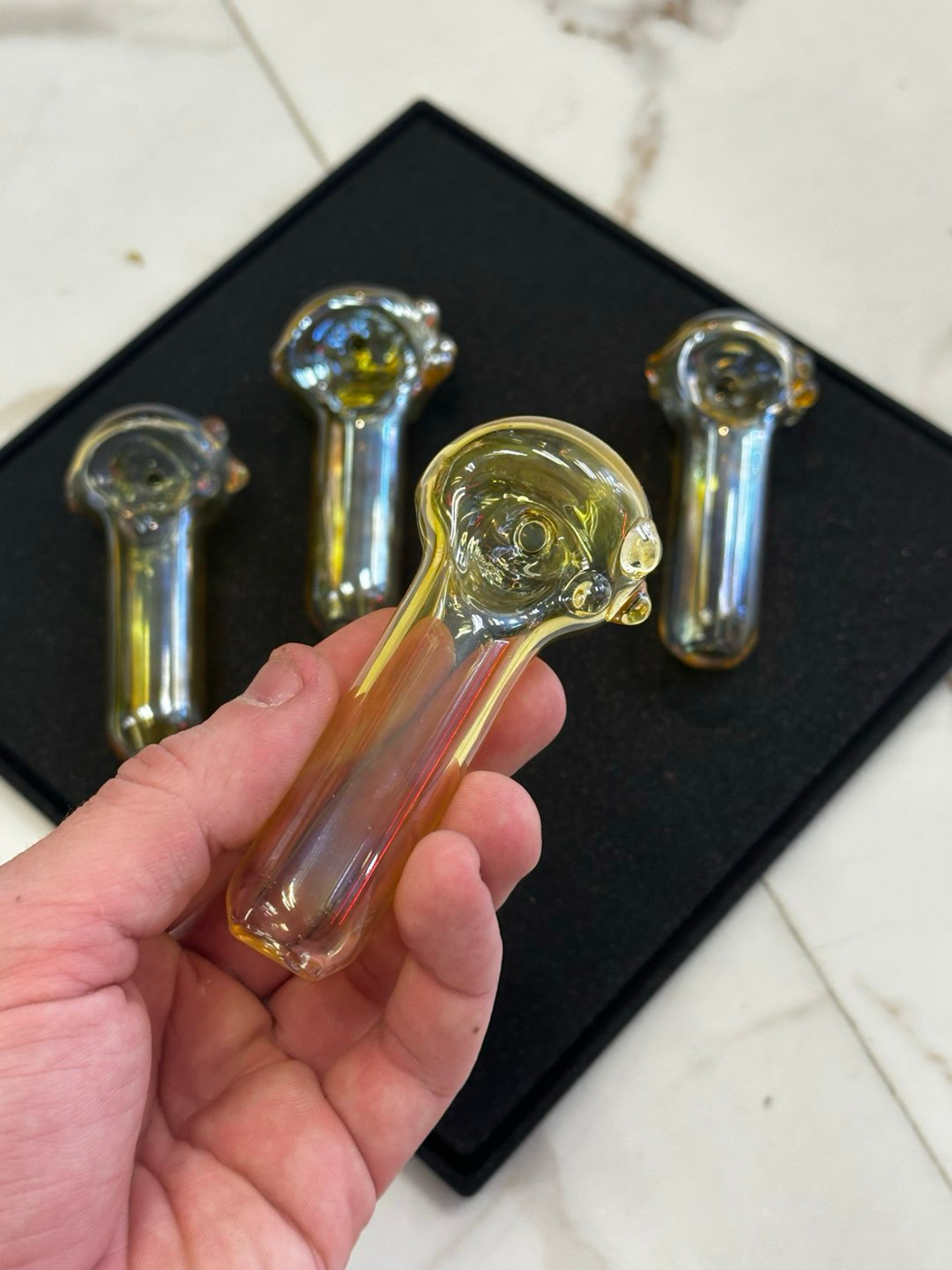 Preview pic of 25pc Fumed Spoon Pipes wholesale package 📦