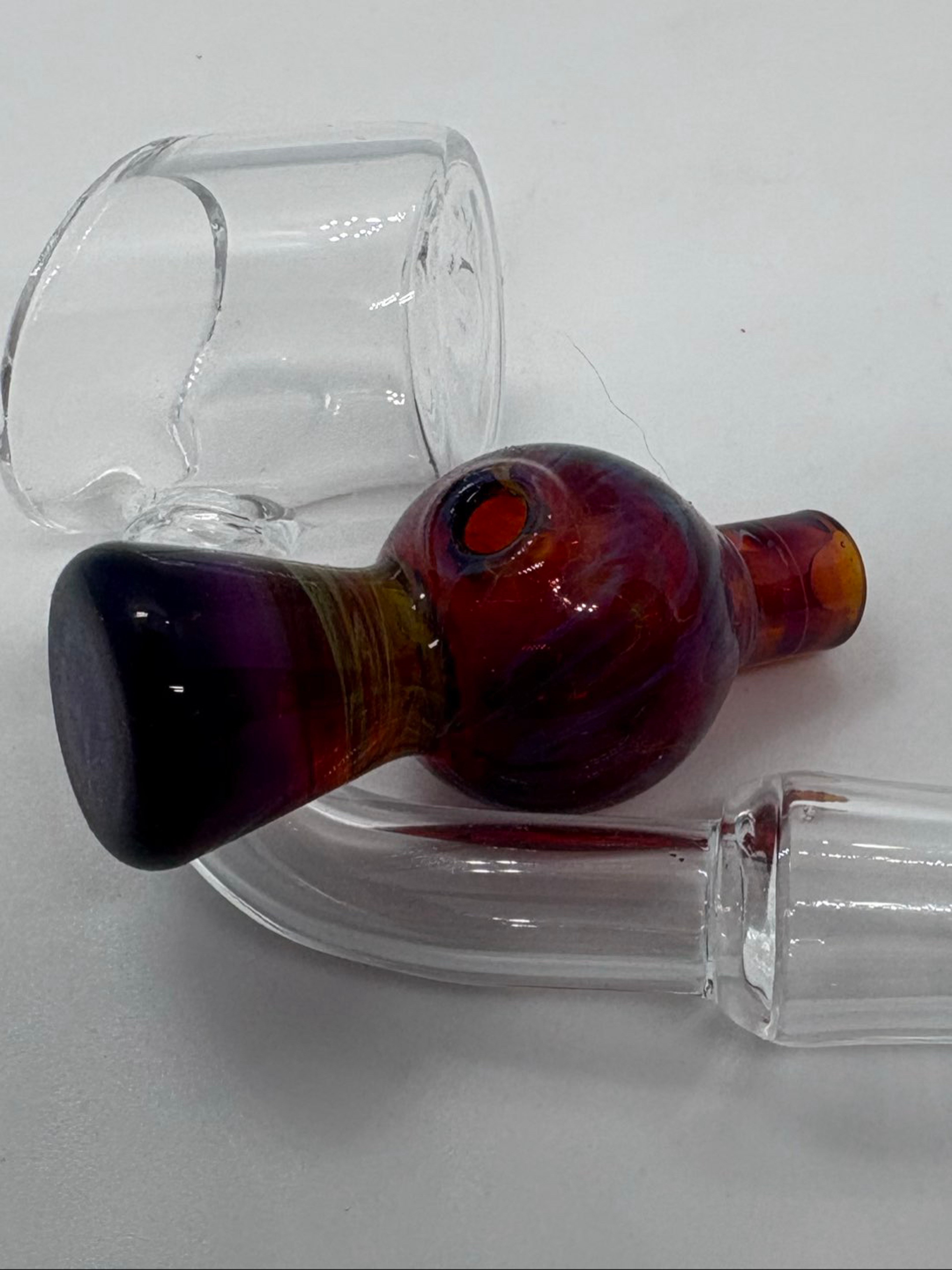 Preview pic of Red / Purple Handblown Bubble Cap