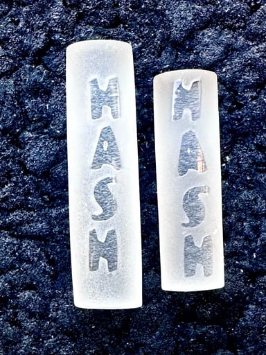 Preview pic of Simpal Glass “HASH” Pillars Set of 2 *Brand New*