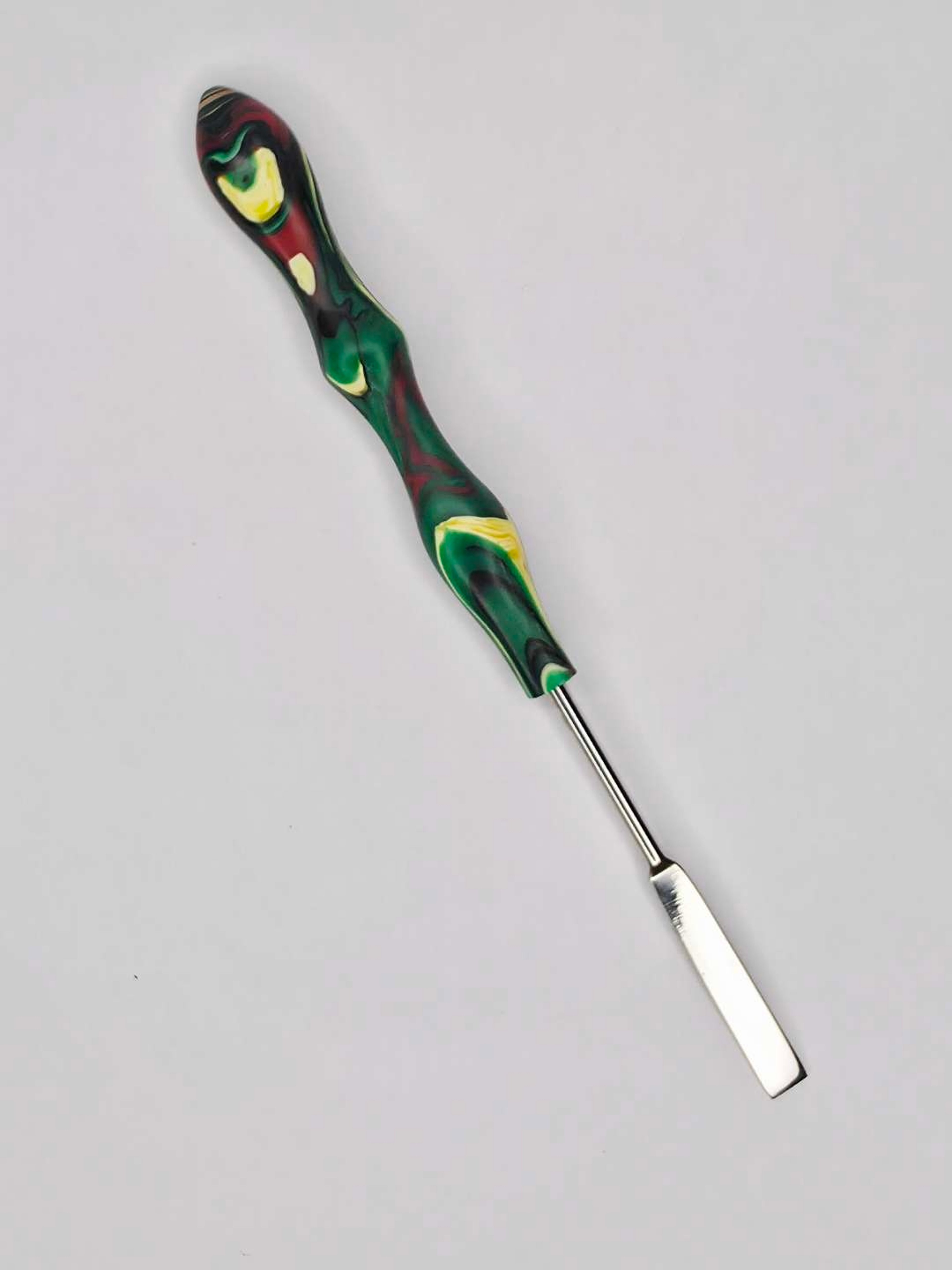Preview pic of Aurum Canopy Flat Dab  Tool – Premium Handmade HDPE Handle, Stainless Steel Tip, Luxury Wax/Clay Carving Tool - by The Mellow Box