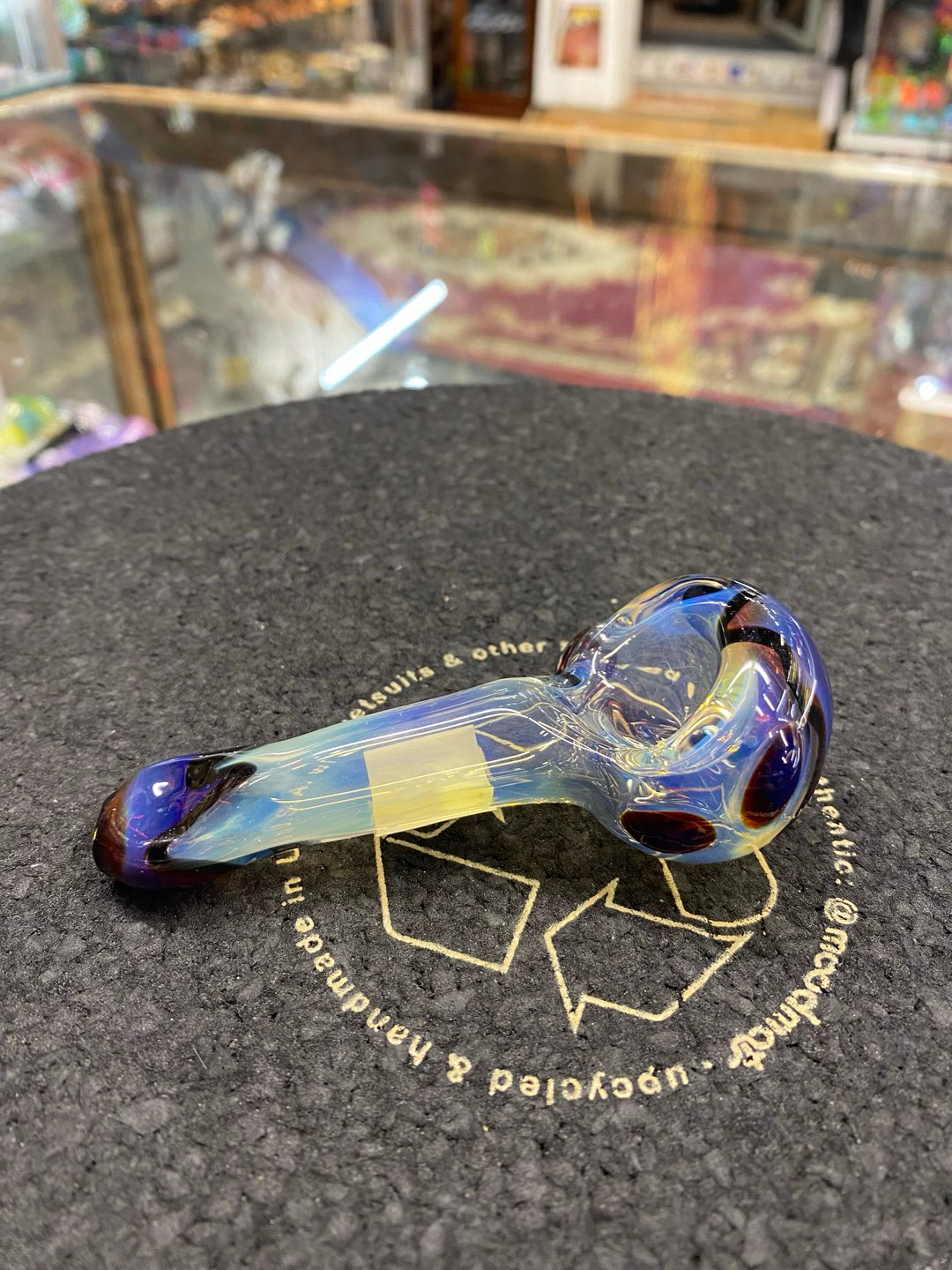 Purple Spill Freeways Glass Art Spoon image 0