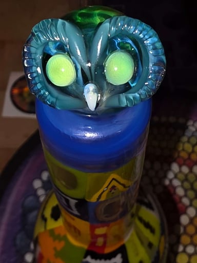 Preview pic of ​🦉 Signed Nate Belmont Owl Marble | Glowing Eyes | 🦉