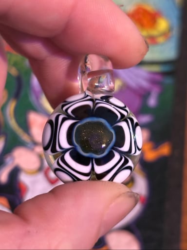 Preview pic of DAYZOL GLASS Double sided - Fumed Dot Stack Pendant