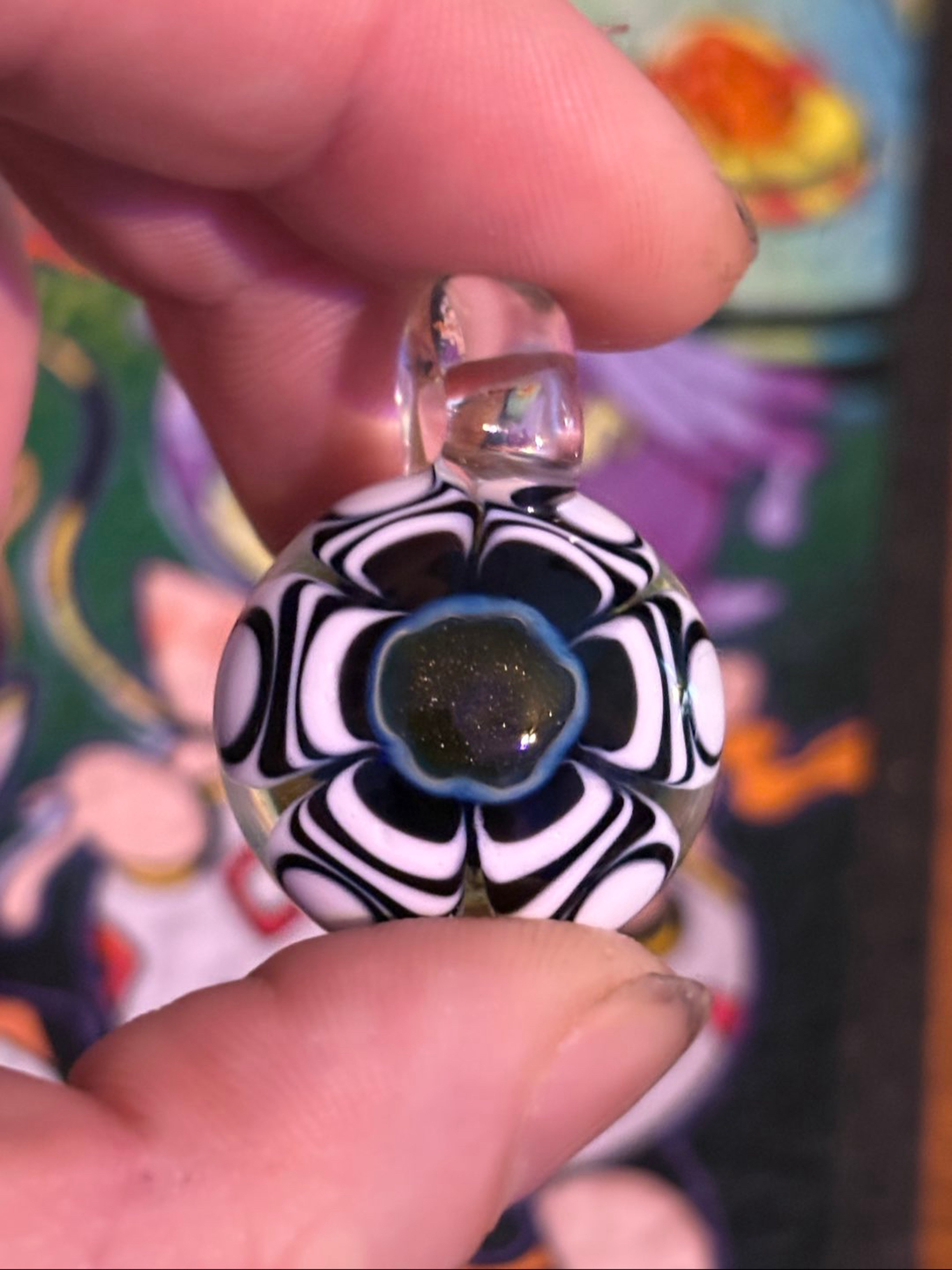 DAYZOL GLASS Double sided - Fumed Dot Stack Pendant image 0