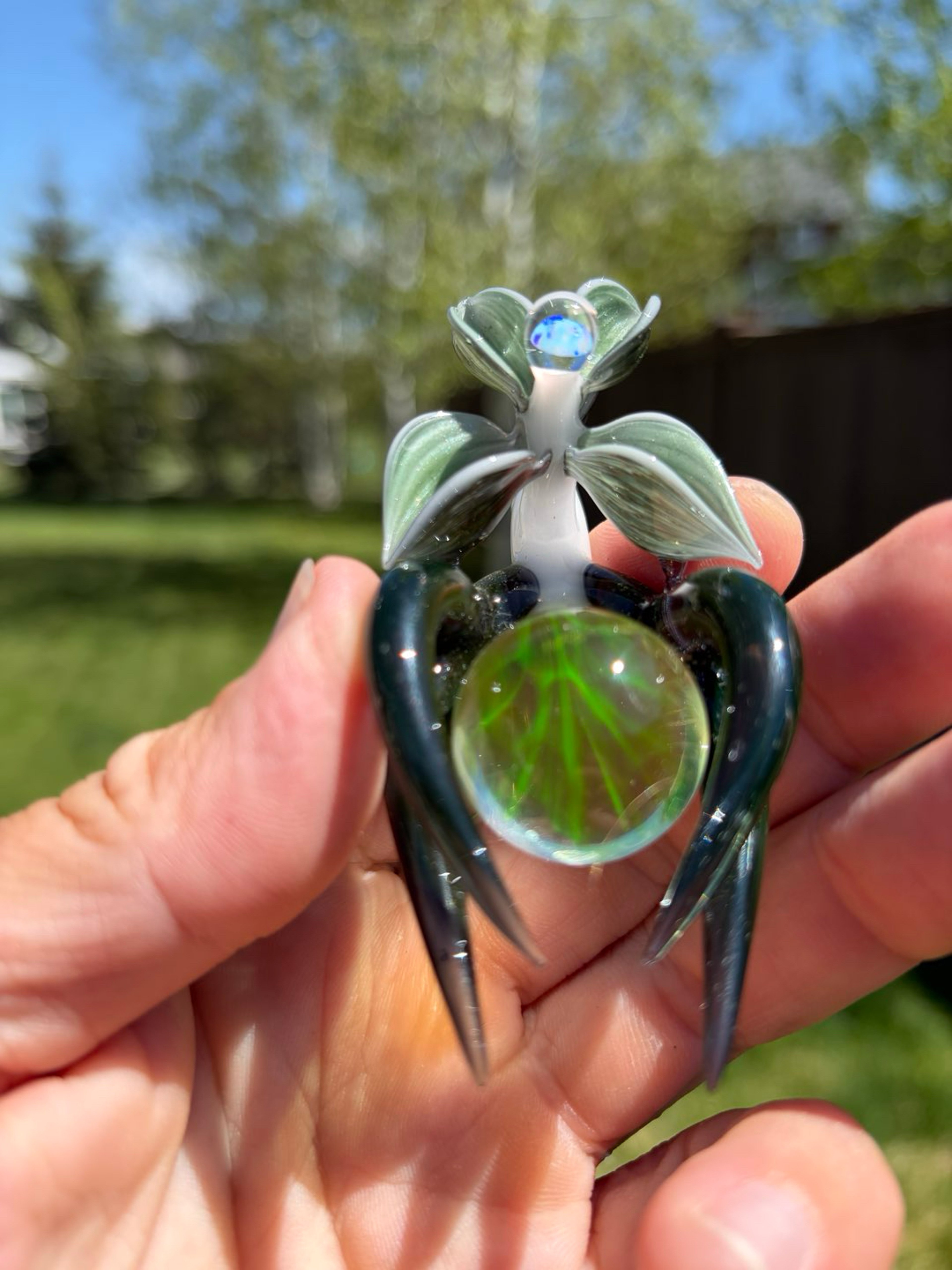 Sven Glass Flower/Marble Pendant image 0