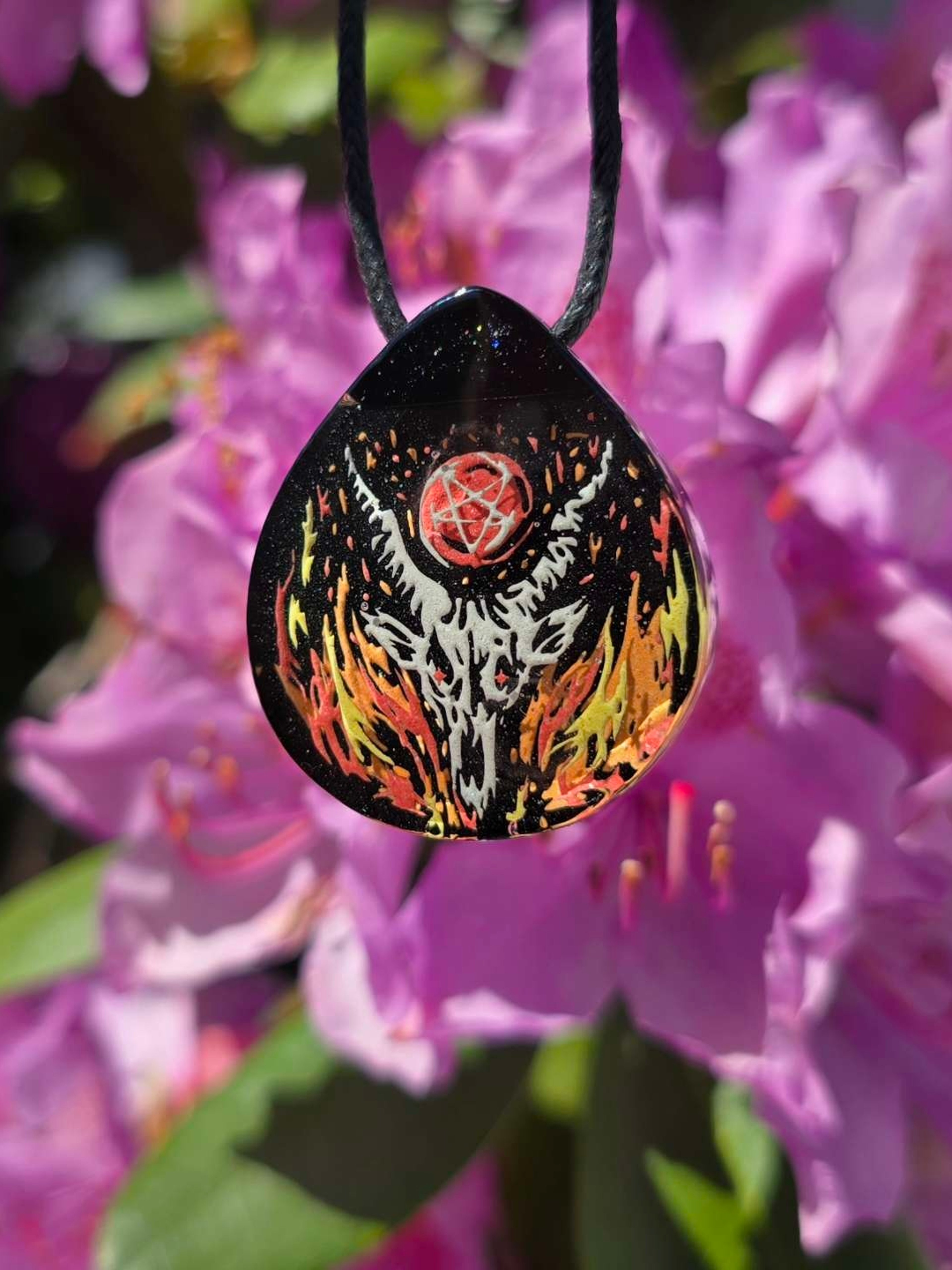 Preview pic of Baphomet Layered Glow UV Pendant