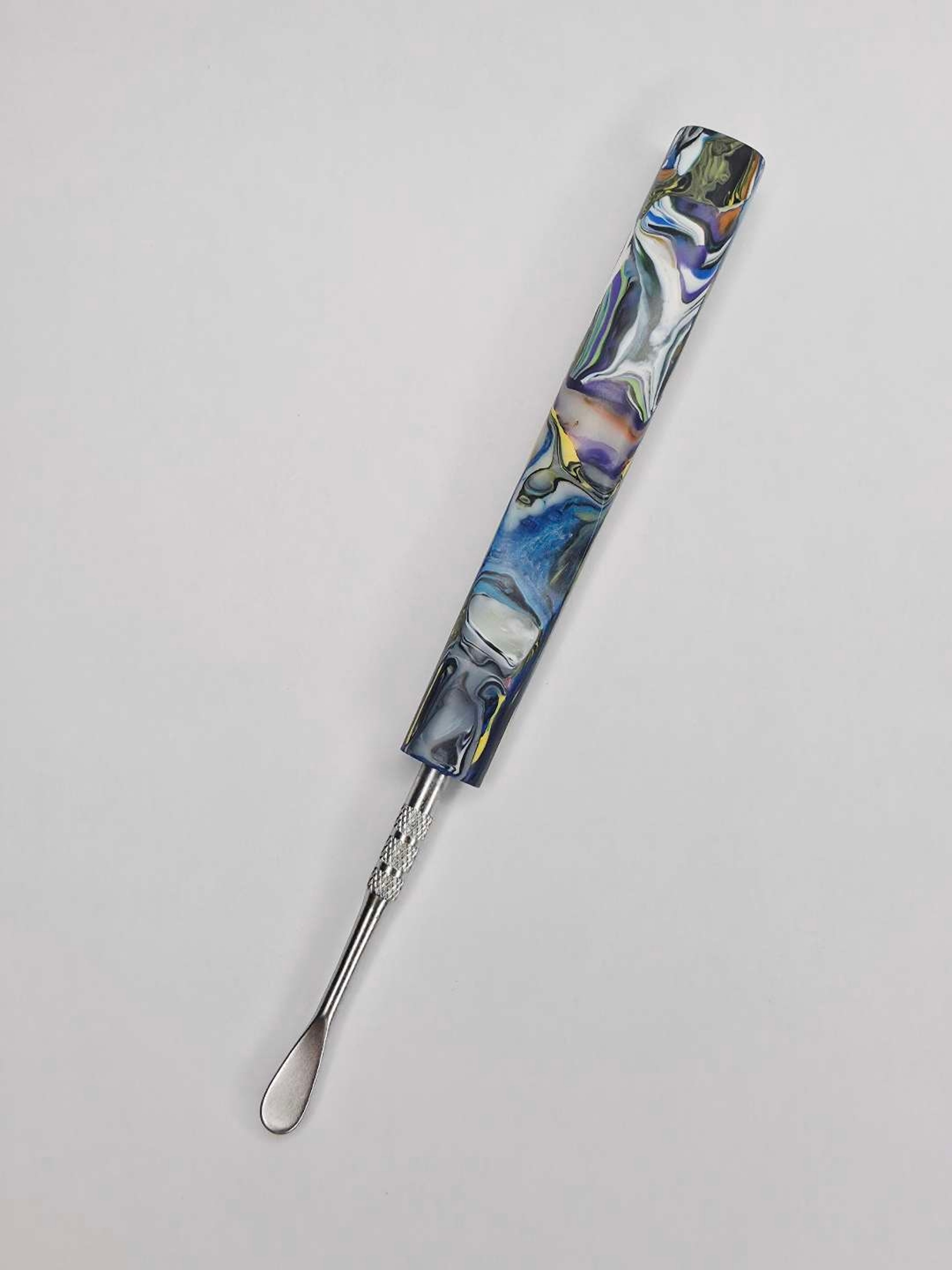 Preview pic of The Painters Dab Spoon | Handcrafted Recycled HDPE Tool | Stainless Steel Spoon Tip | Custom Made | The Mellow Box