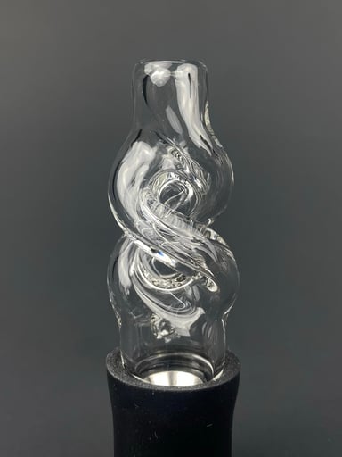 Preview pic of The Real Rich Brian Clear Helix Pivot Mouthpiece - spins pearls
