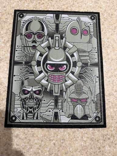 Preview pic of Famous Robots Moodmat: Dark Mountain Cult Collab