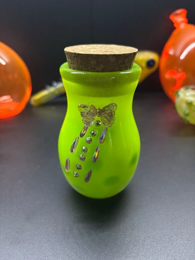 Preview pic of Glow in the dark Jar with cork top