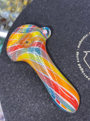 Preview pic of Heady Rainbow Spoon With Opal