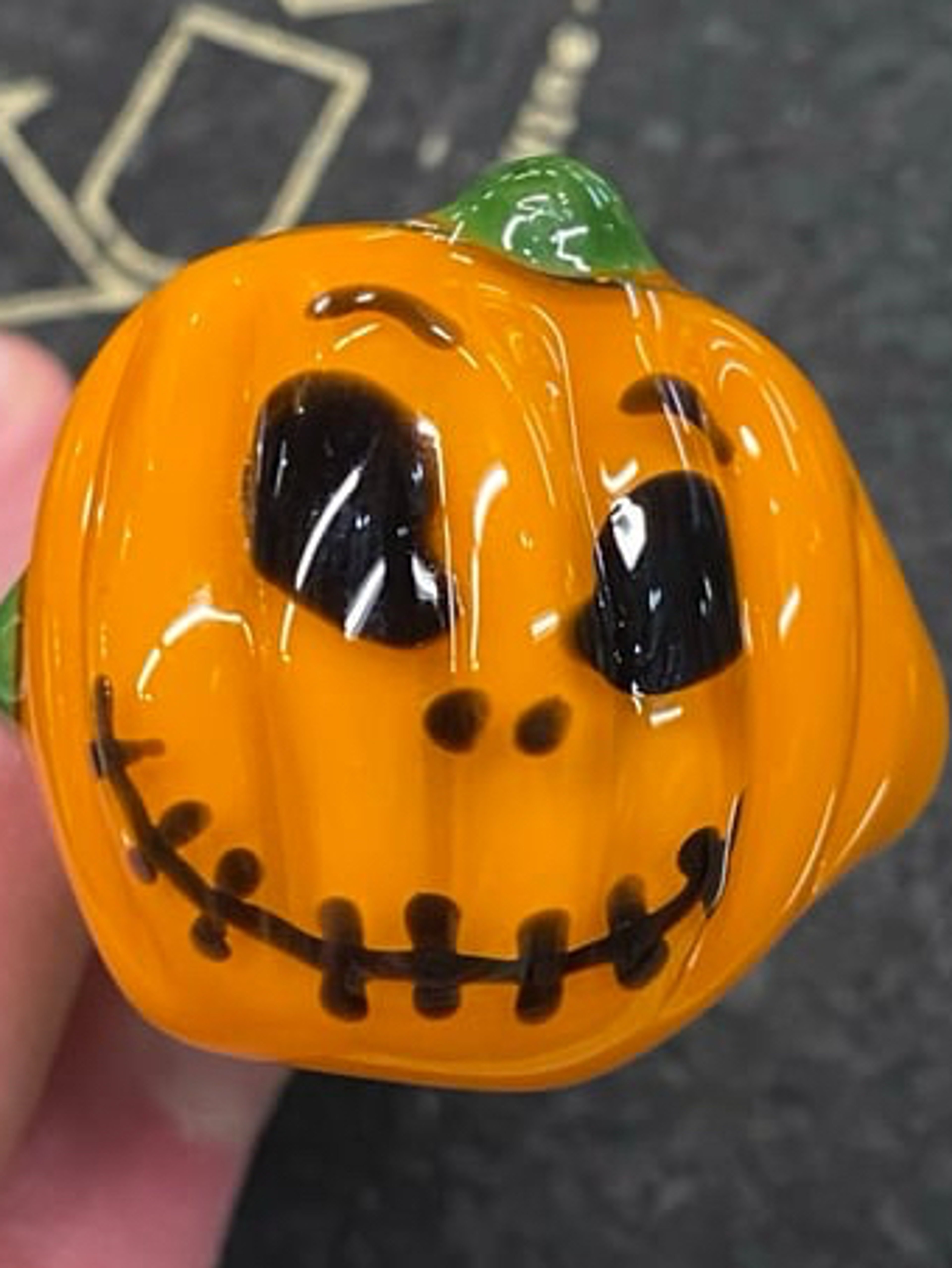 Freeways Glass Art - Jack O’ Lantern Spoon image 0