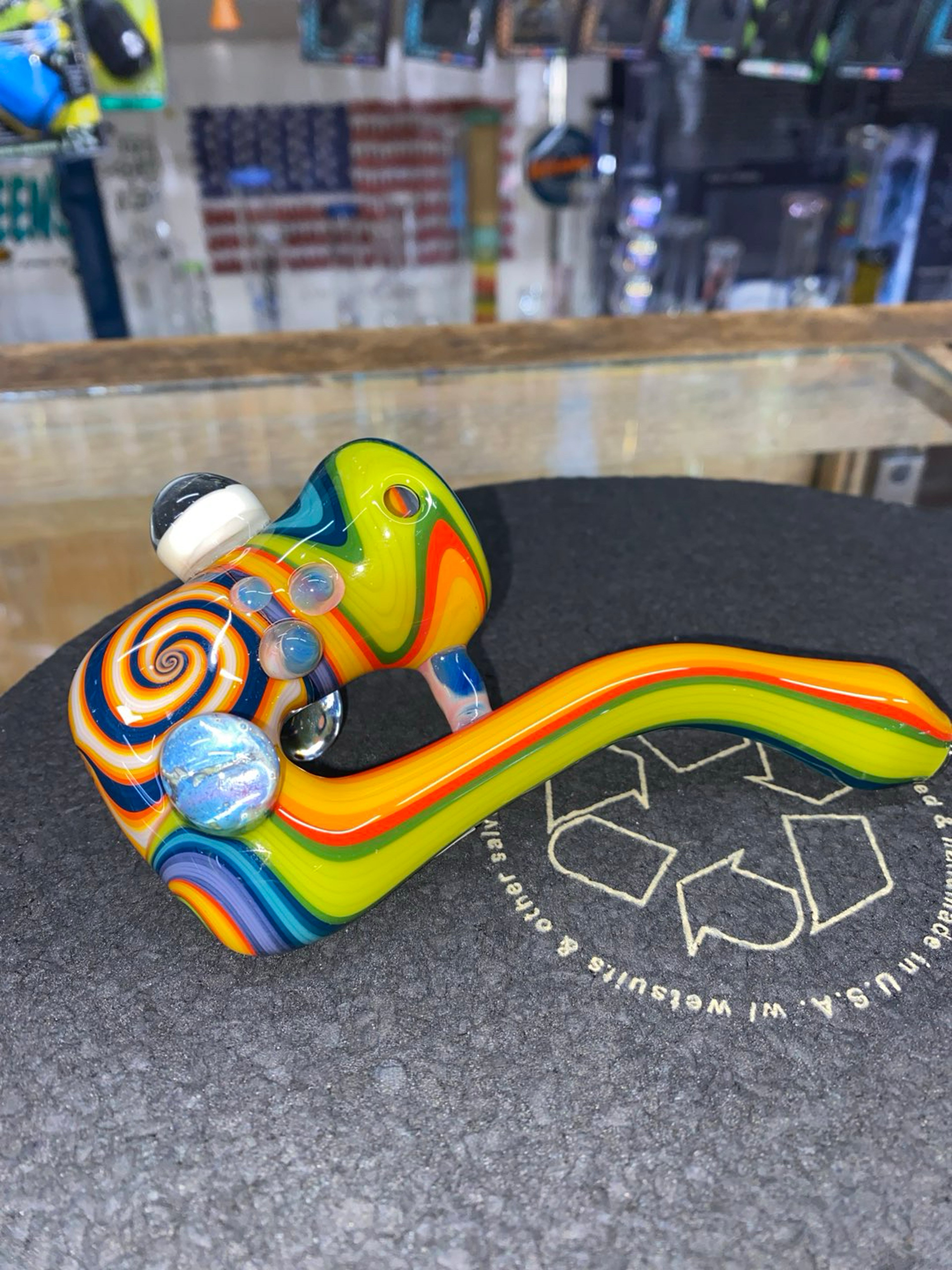 Orange Marbled Dan Ottone Glassworks Sherlock image 0