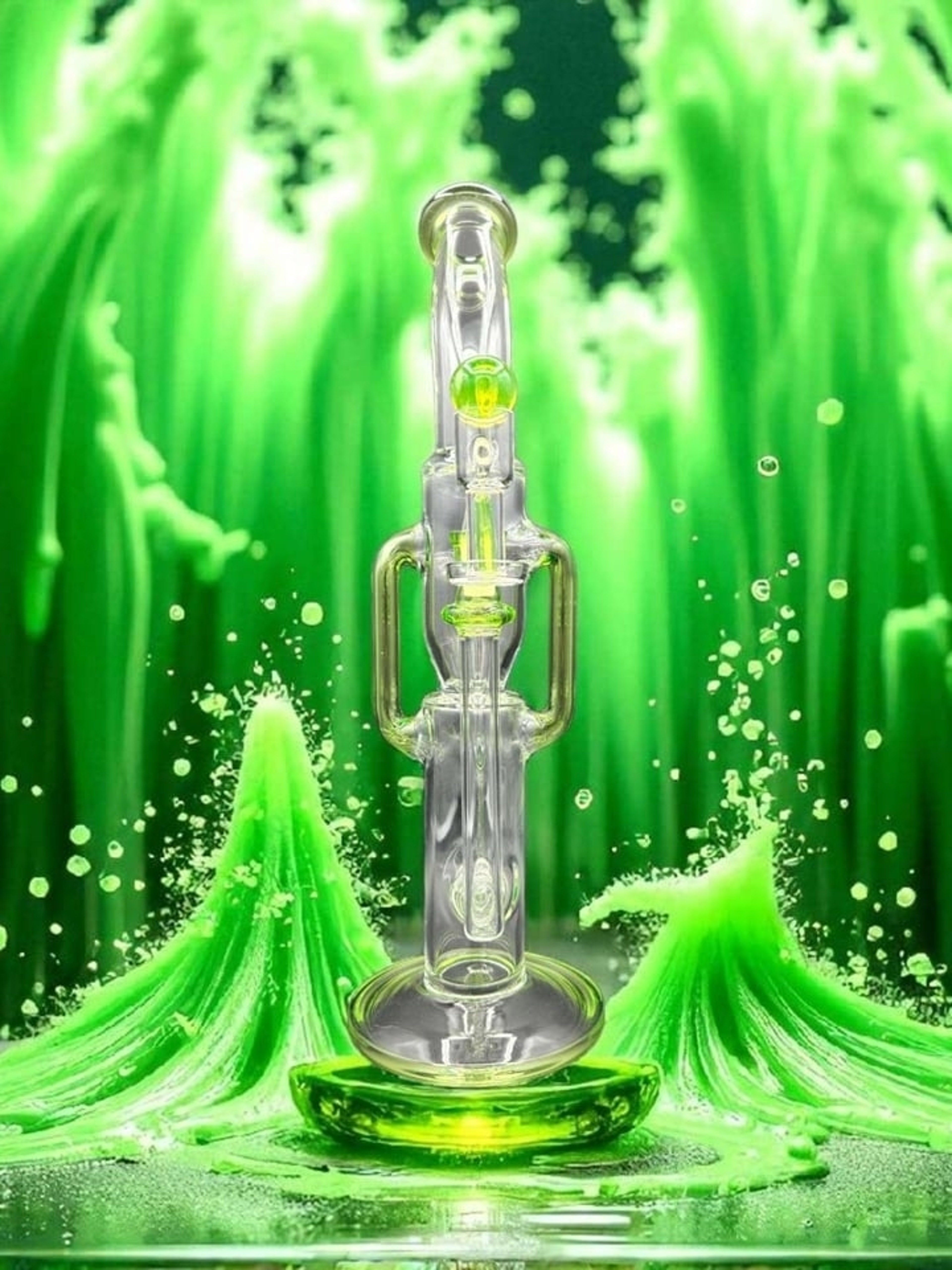 Preview pic of Straight tube slime green Recycler