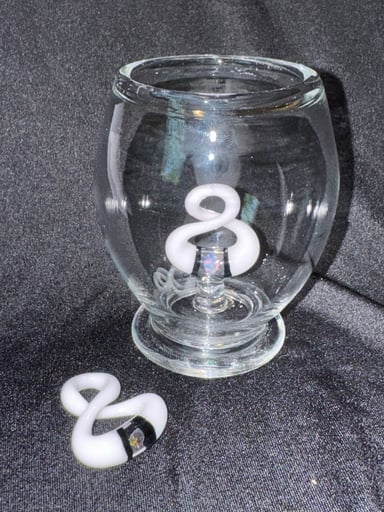Preview pic of FREE SHIPPING || Natey love stemless wineglass and pendant set
