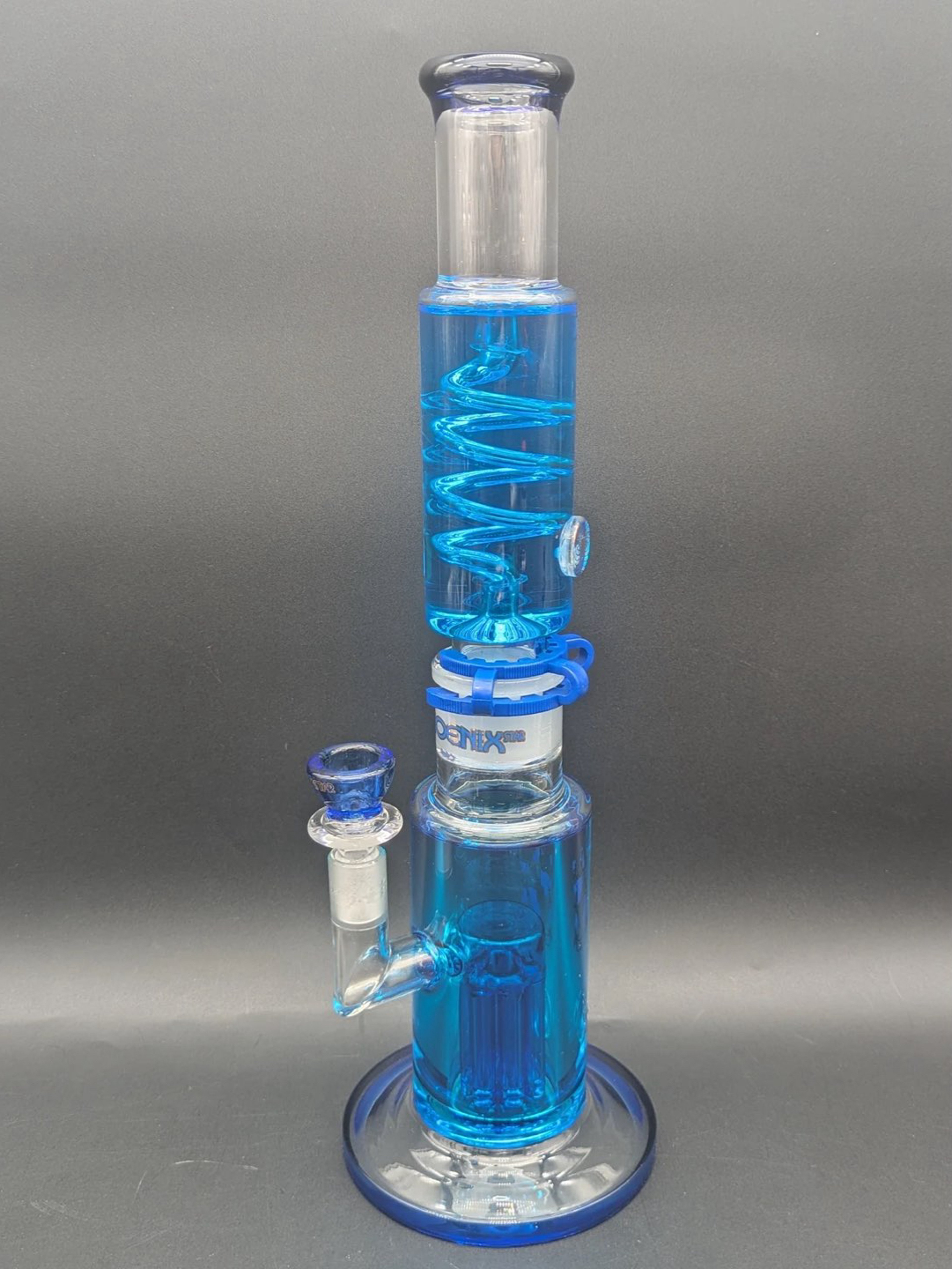 15" PHOENIX DUAL GLYCERIN BONG W/ TREE PERC image 0