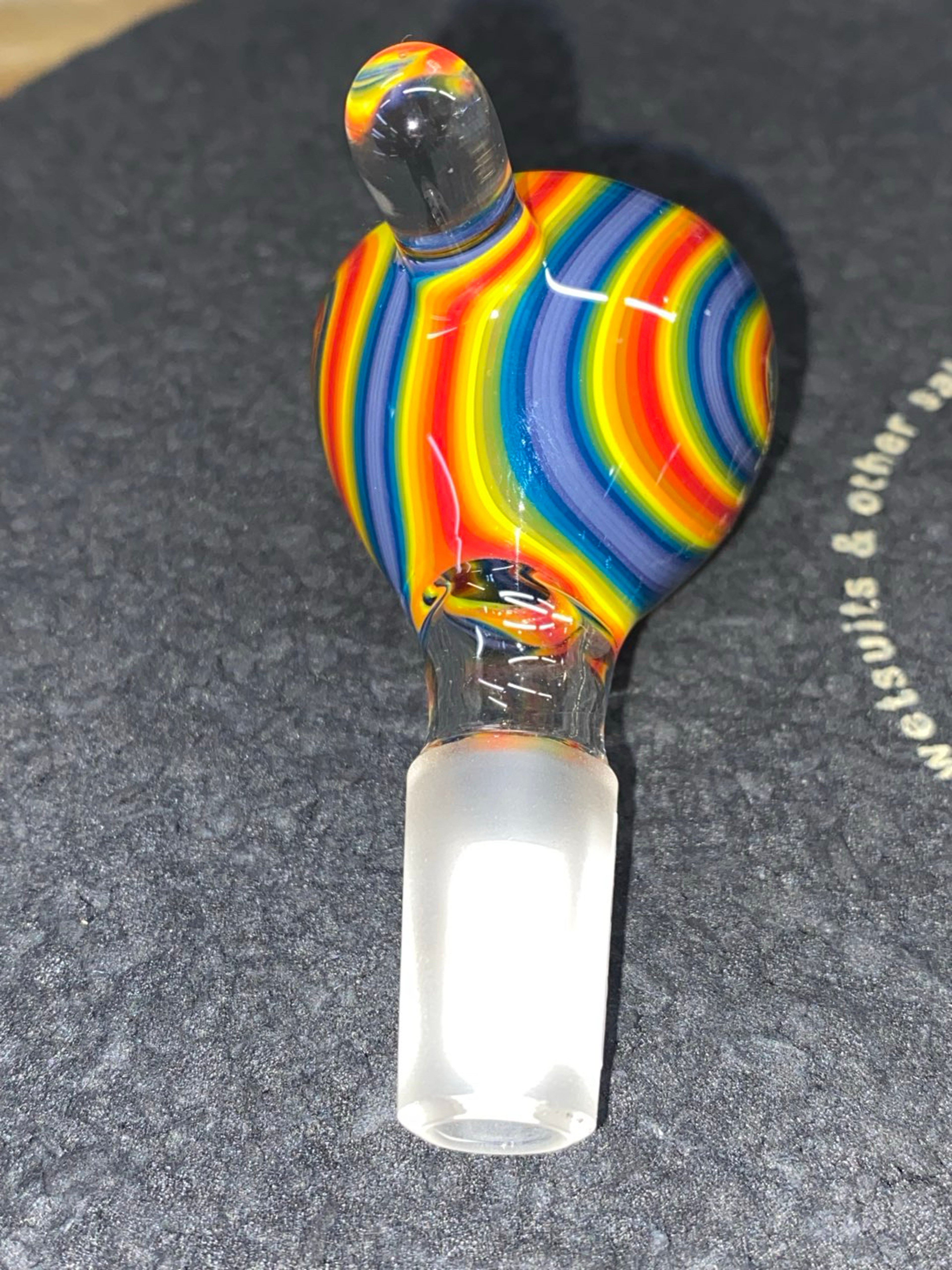 Preview pic of Rainbow Swirl Dan Ottone Glassworks 14mm Slide