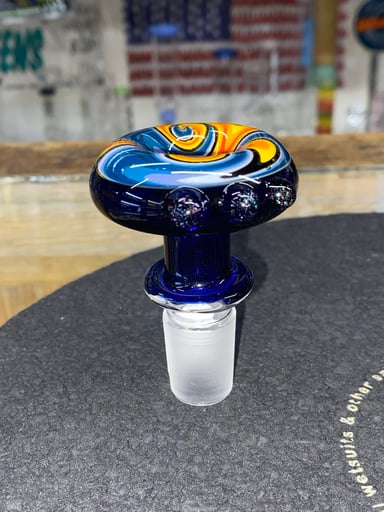 Preview pic of Blue Swirly Glass By Slick 18mm Slide
