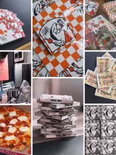 Preview pic of Pizza Zine and Sticker Box set