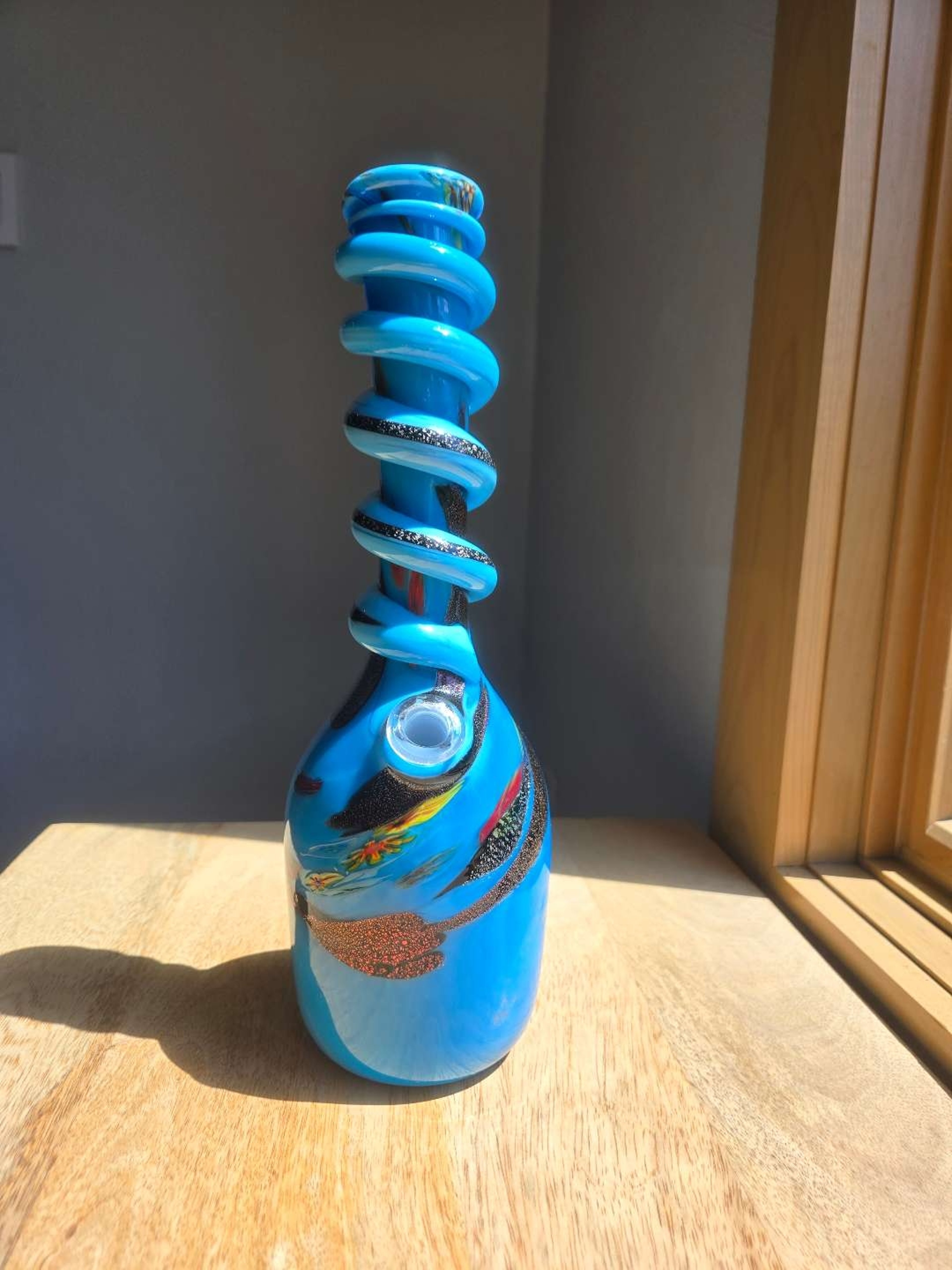 Preview pic of Special K 12 Inch Blue Dream Dichro Wrapped Jug Bong With Millie