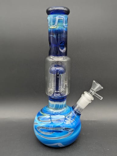 Preview pic of MILKY FADE BEAKER W/ TREE PERC | 11"