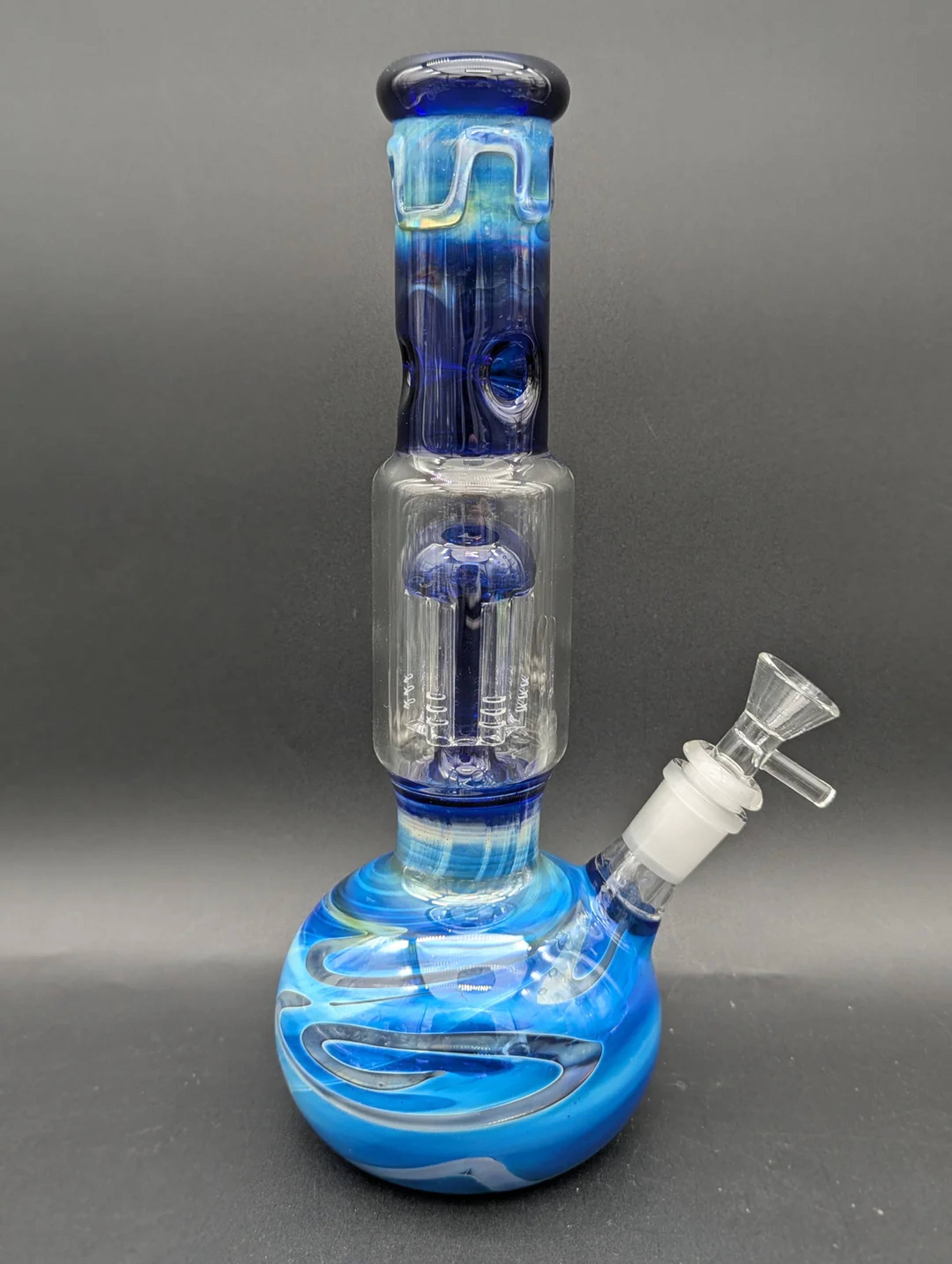 MILKY FADE BEAKER W/ TREE PERC | 11" image 0