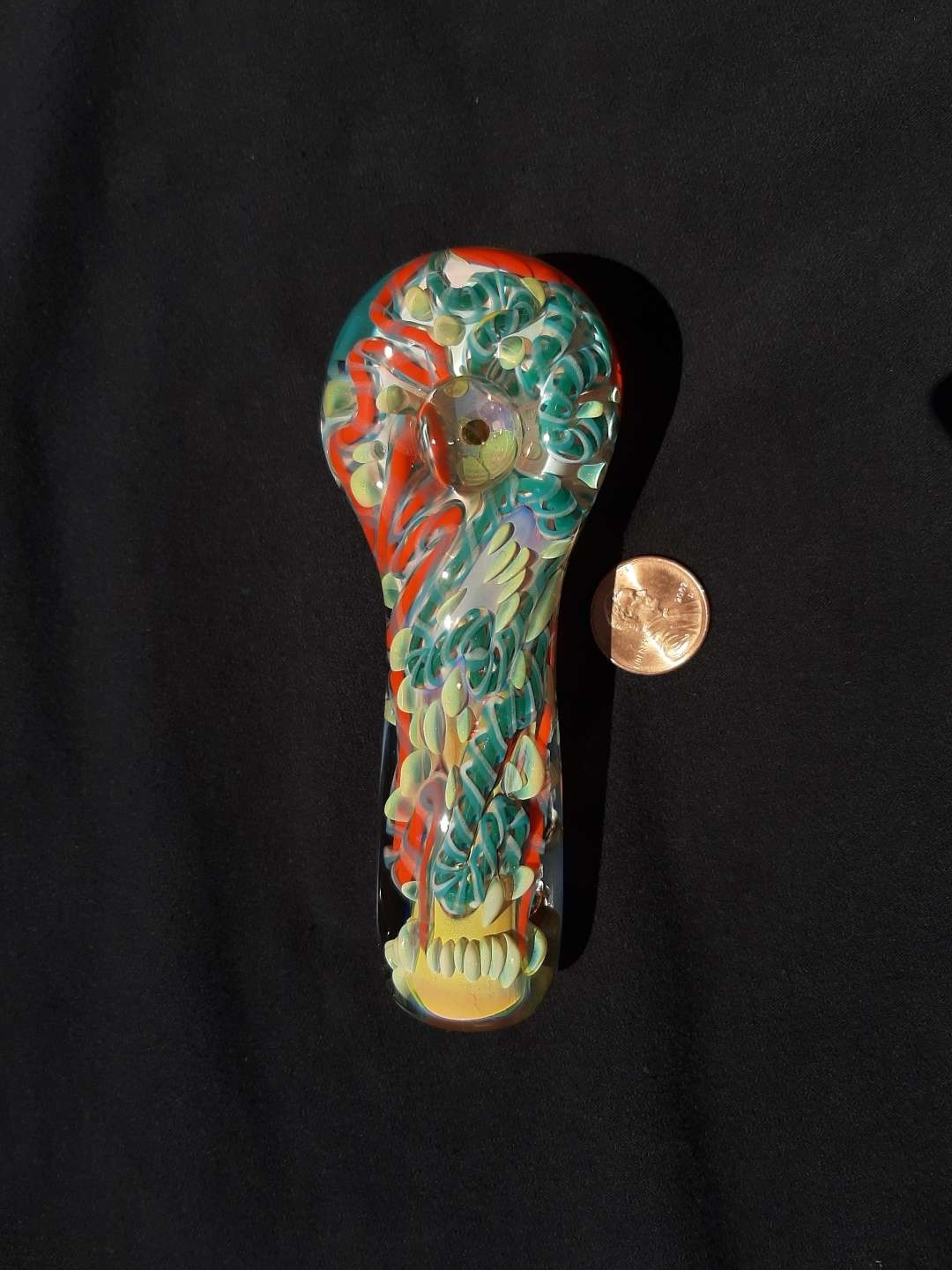 Inside out, color changing, borosilicate glass pipe. FREE SHIPPING image 0