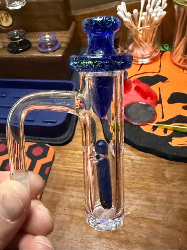 Preview pic of Victory Glassworks Classics 16mm 10/90 Luna Autospin “Finger” Banger with Apex Cap and Pillar