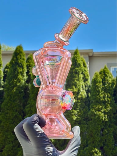 Preview pic of Hardcore toke x karma glass recycler triple drain